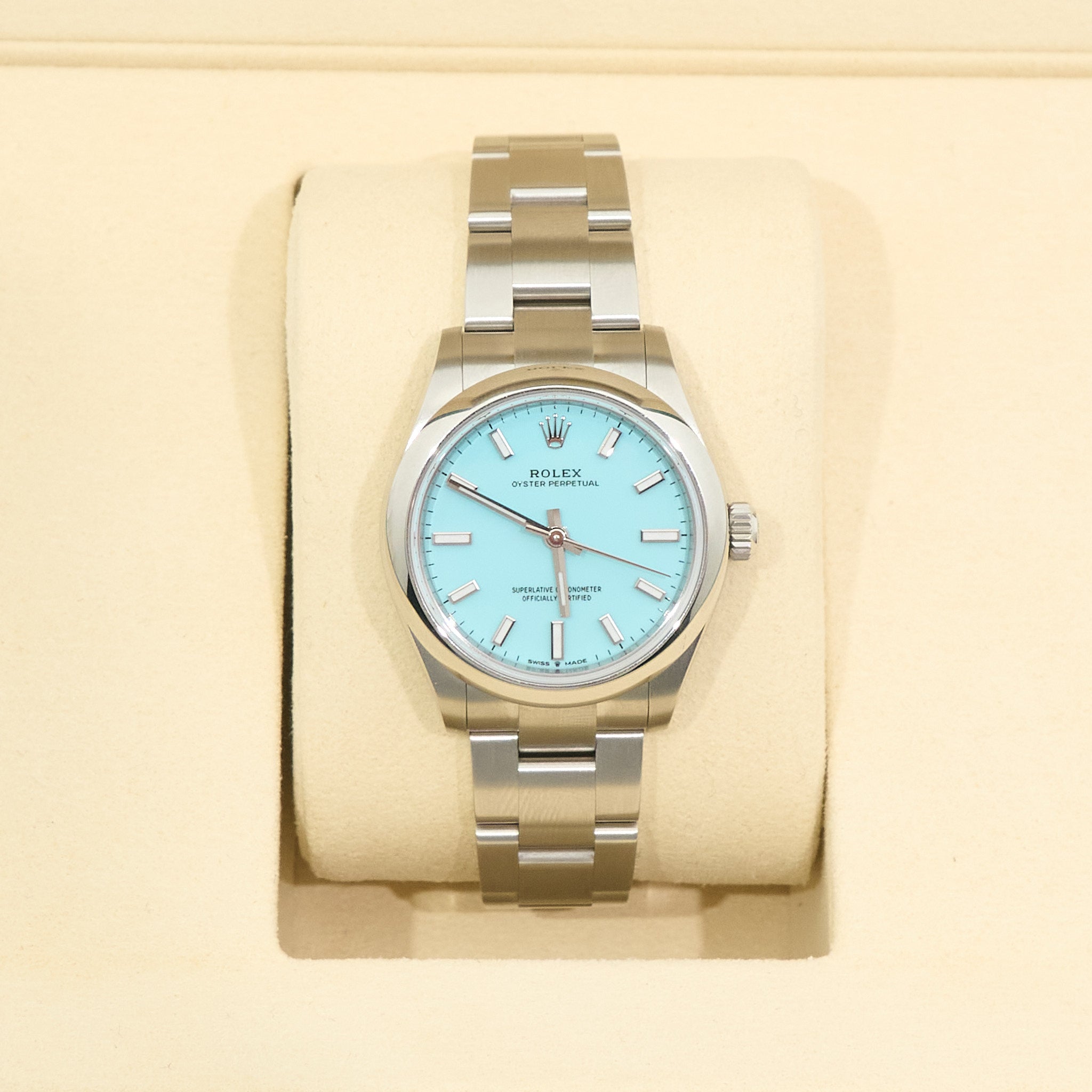 Rolex Oyster Perpetual 31 Turquoise Blue Dial
