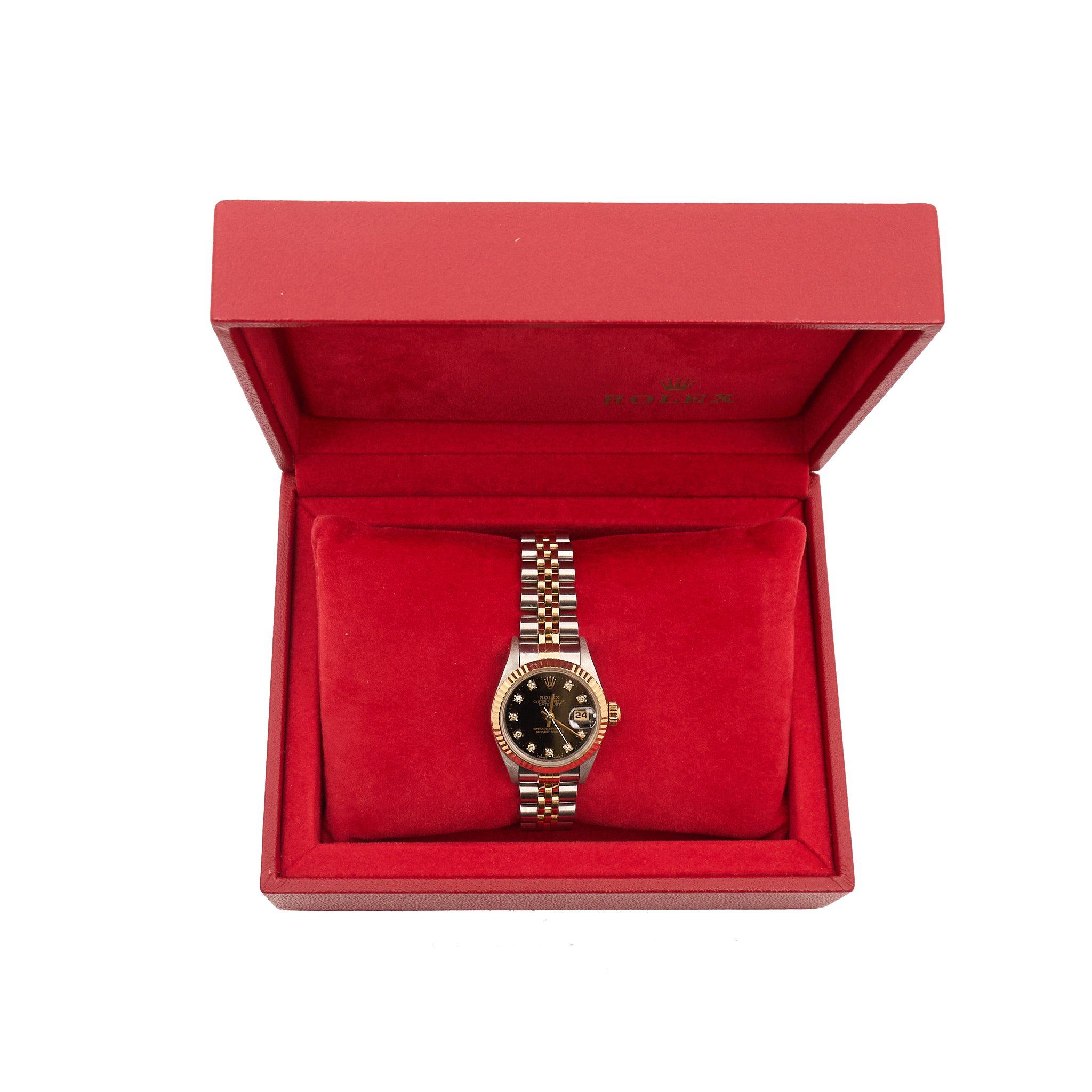 Rolex Datejust 26mm Black Diamond Dial Watch 69173