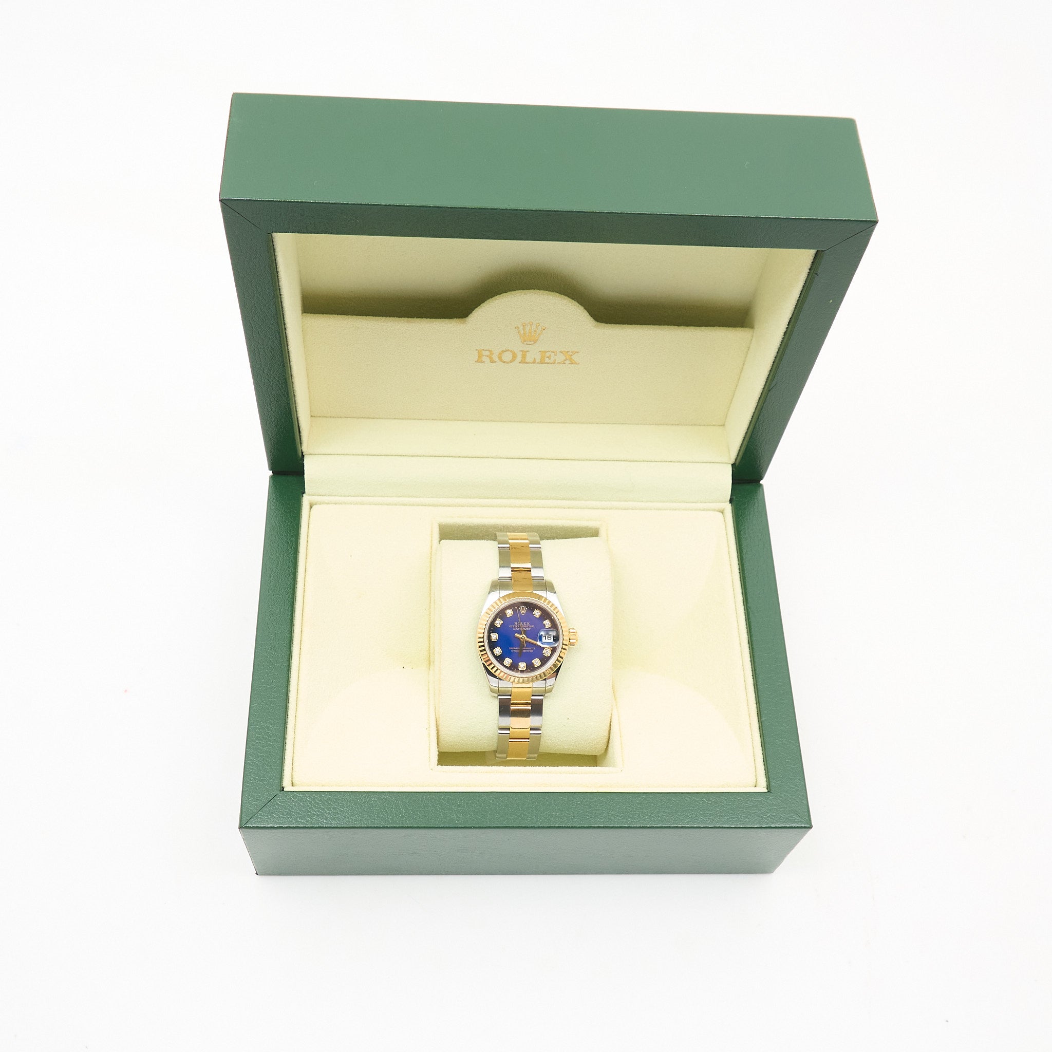 Rolex Datejust 26mm Steel & 18ct Yellow Gold Blue Vignette Diamond Dial 179173