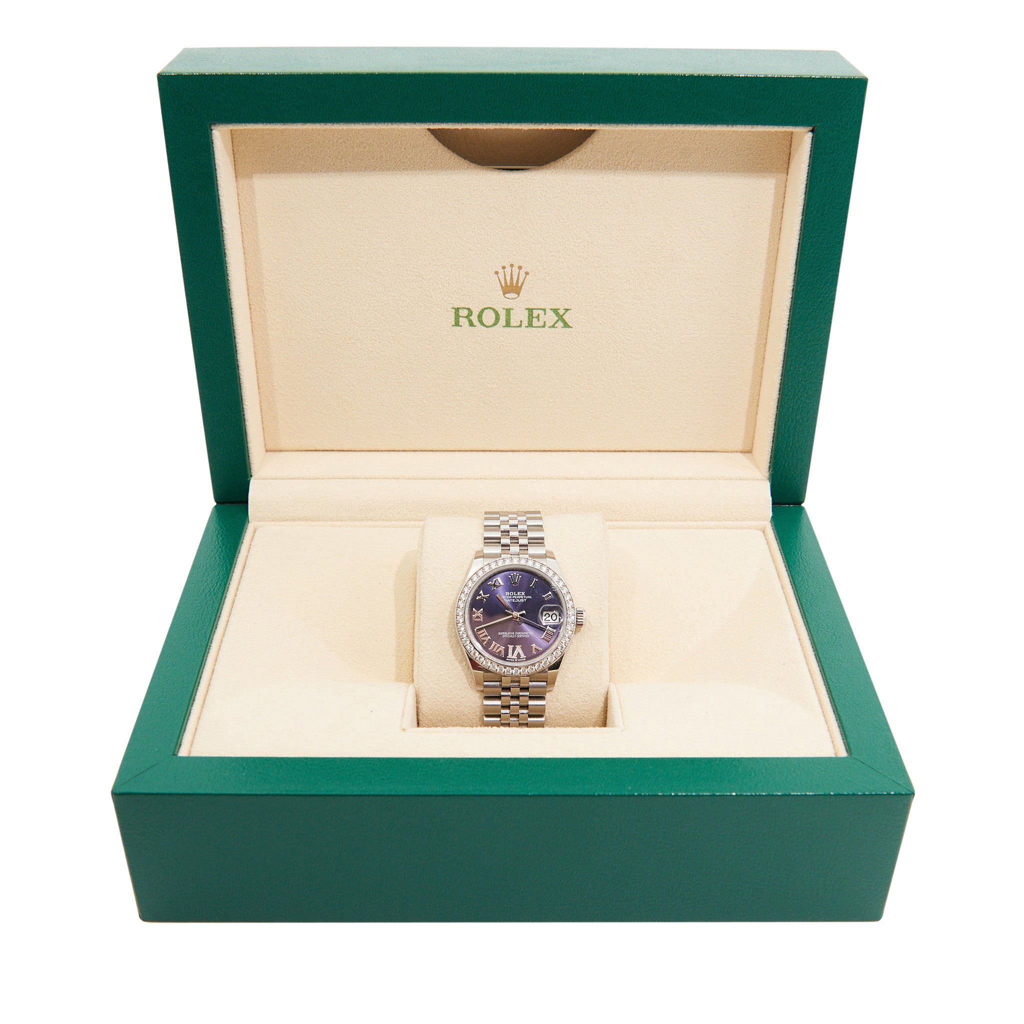 Rolex Datejust 31 Oystersteel and Diamonds Aubergine - 278384RBR - 2022