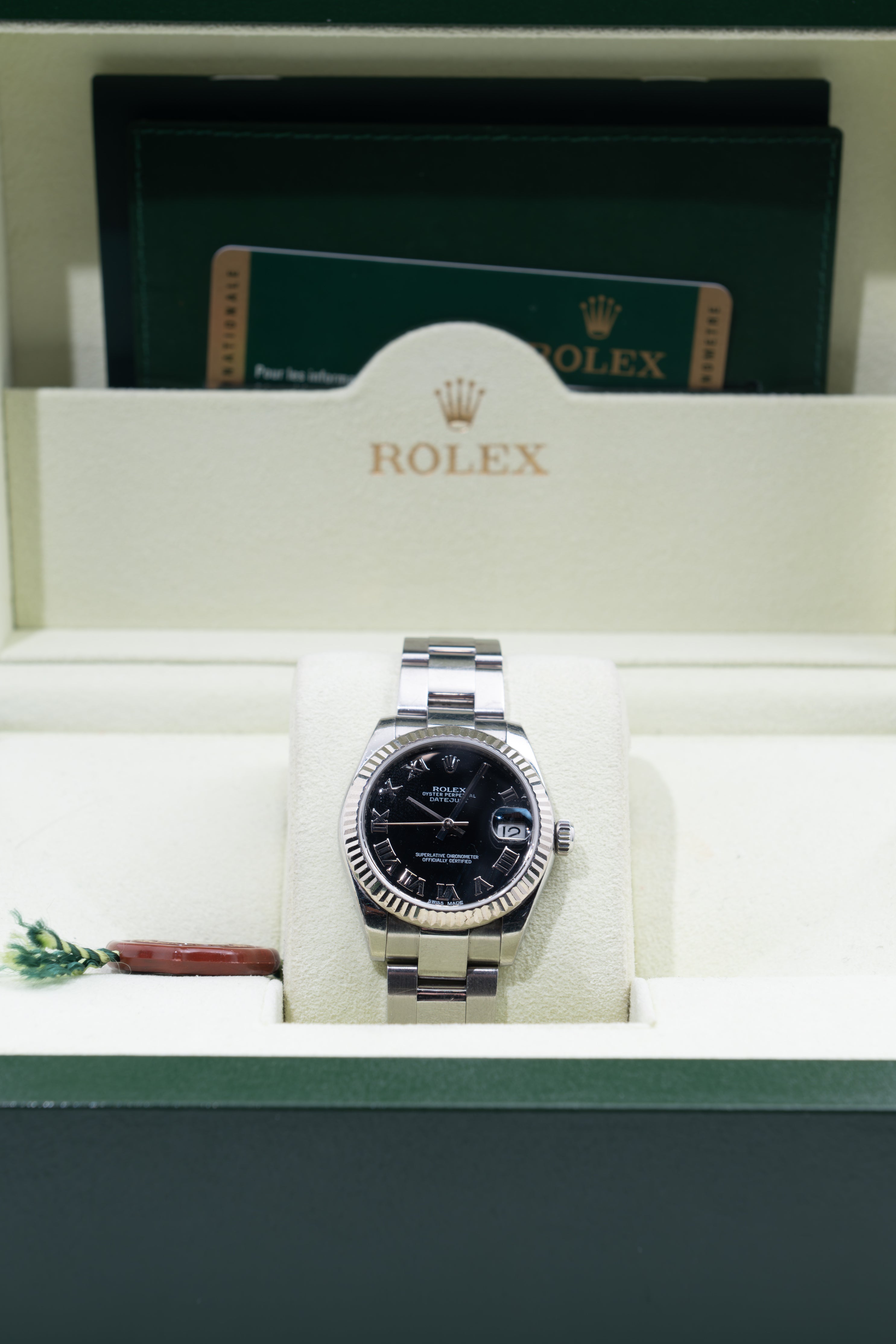 Rolex Datejust 31 White Roselor Bright Black - 178274 - 2015