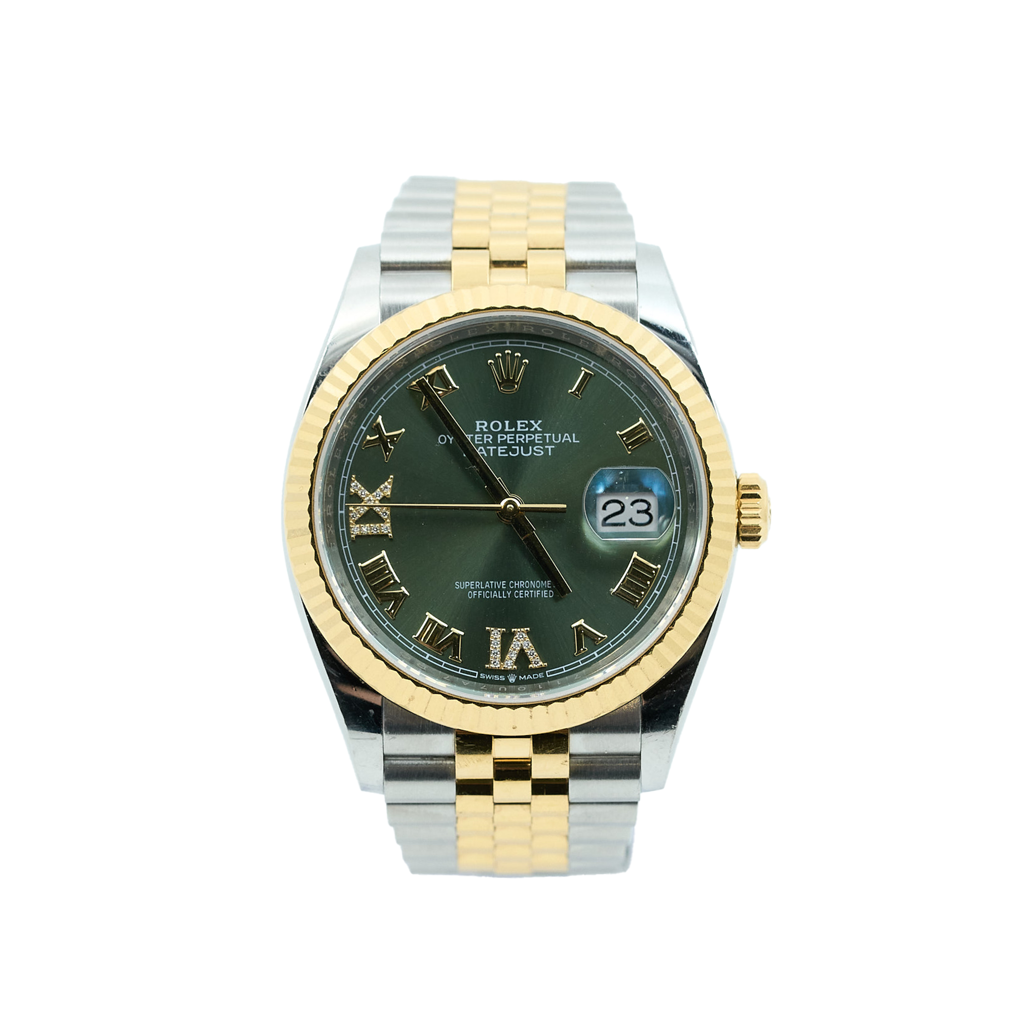 Rolex Datejust 36mm 126233 Green Dial Yellow Gold/Steel