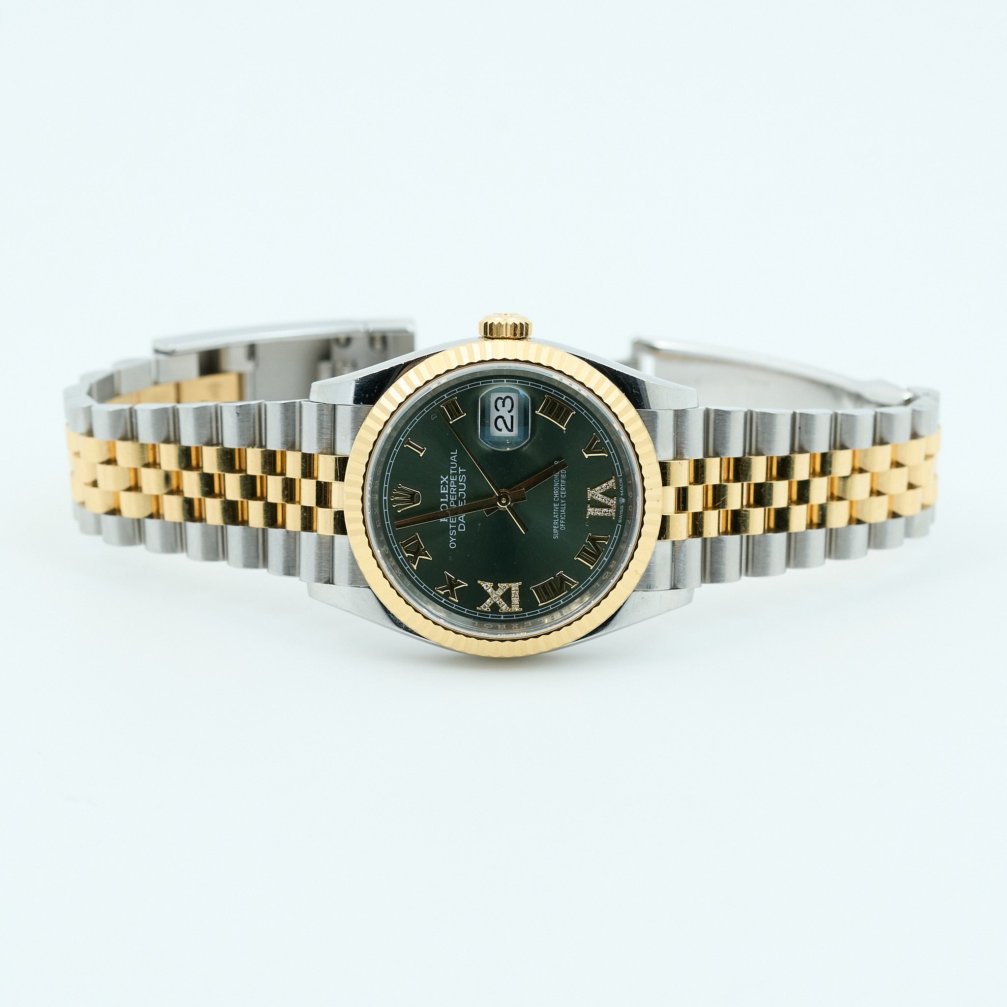 Rolex Datejust 36mm 126233 Green Dial Yellow Gold/Steel