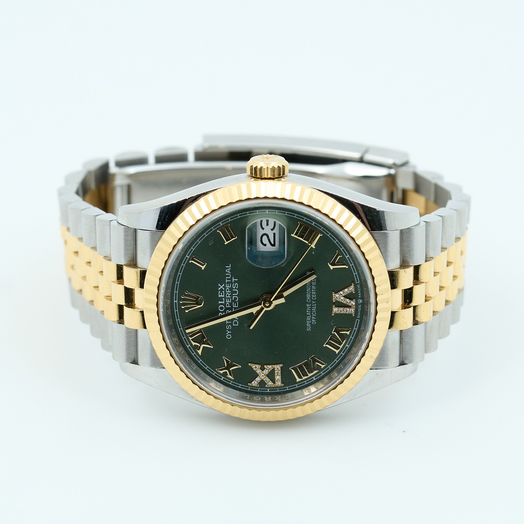 Rolex Datejust 36mm 126233 Green Dial Yellow Gold/Steel