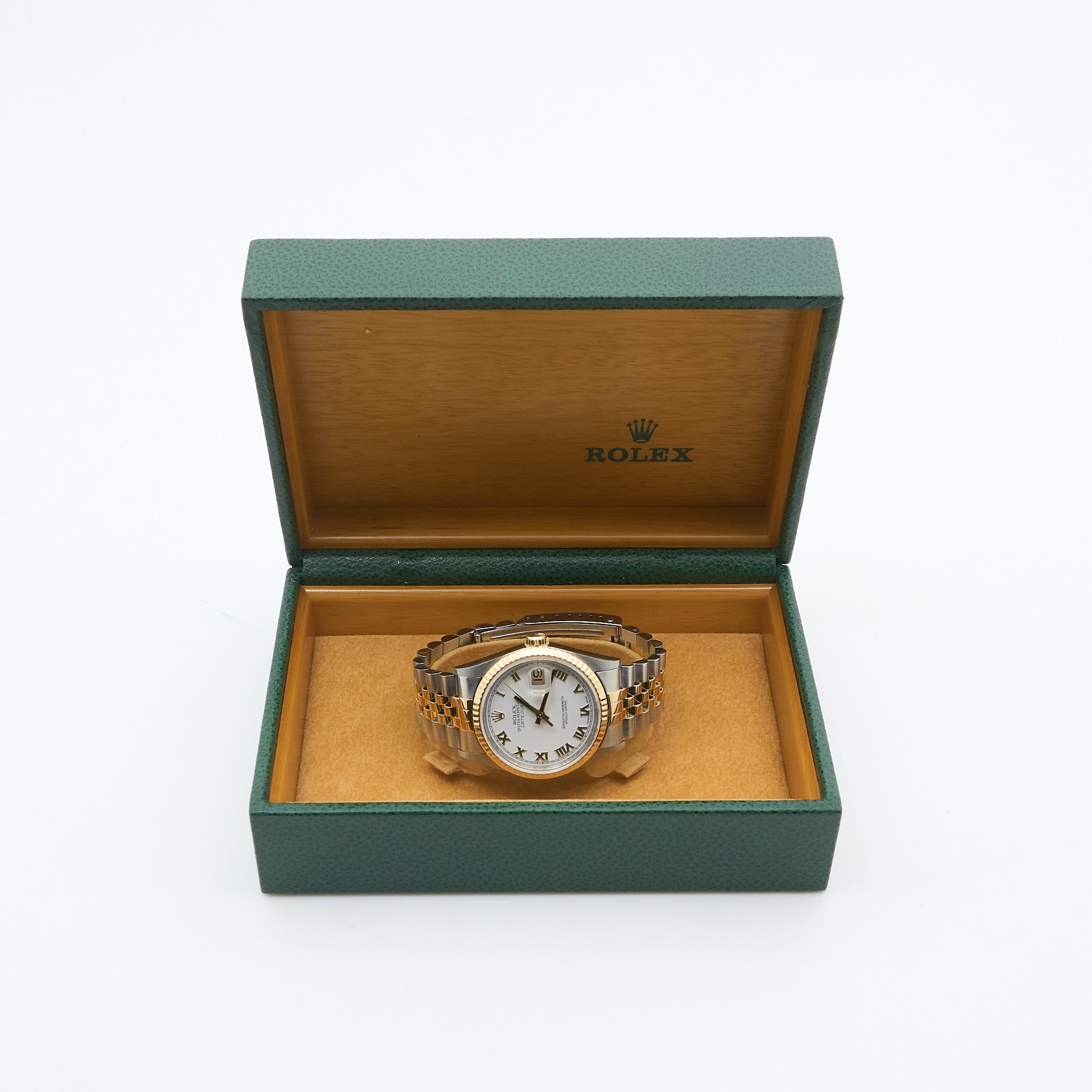 Rolex Datejust 36mm White Roman Dial 16233