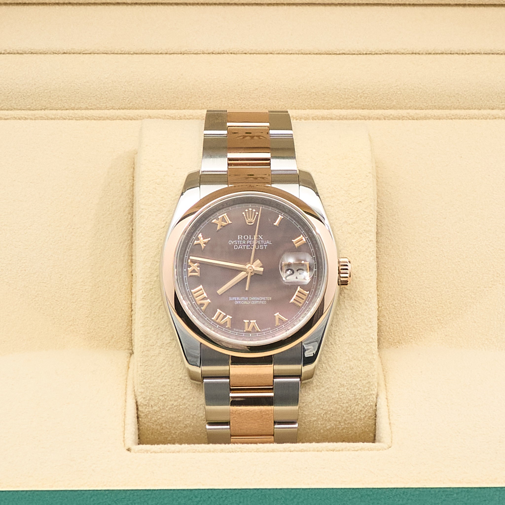 Rolex Datejust 36mm Everose Rolesor MOP Dial