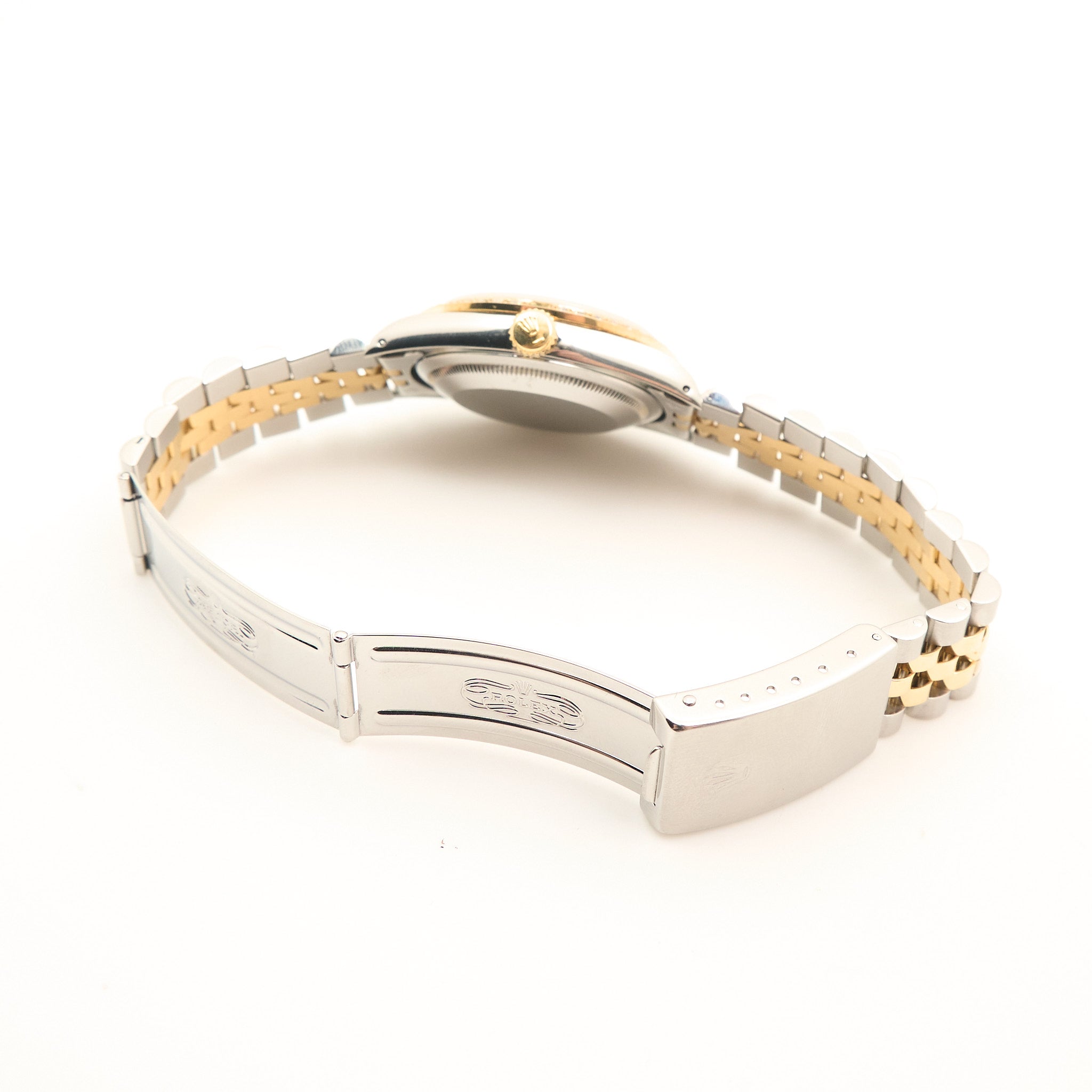 Rolex Datejust 36mm Two Tone Diamond and Emerald Bezel 16233