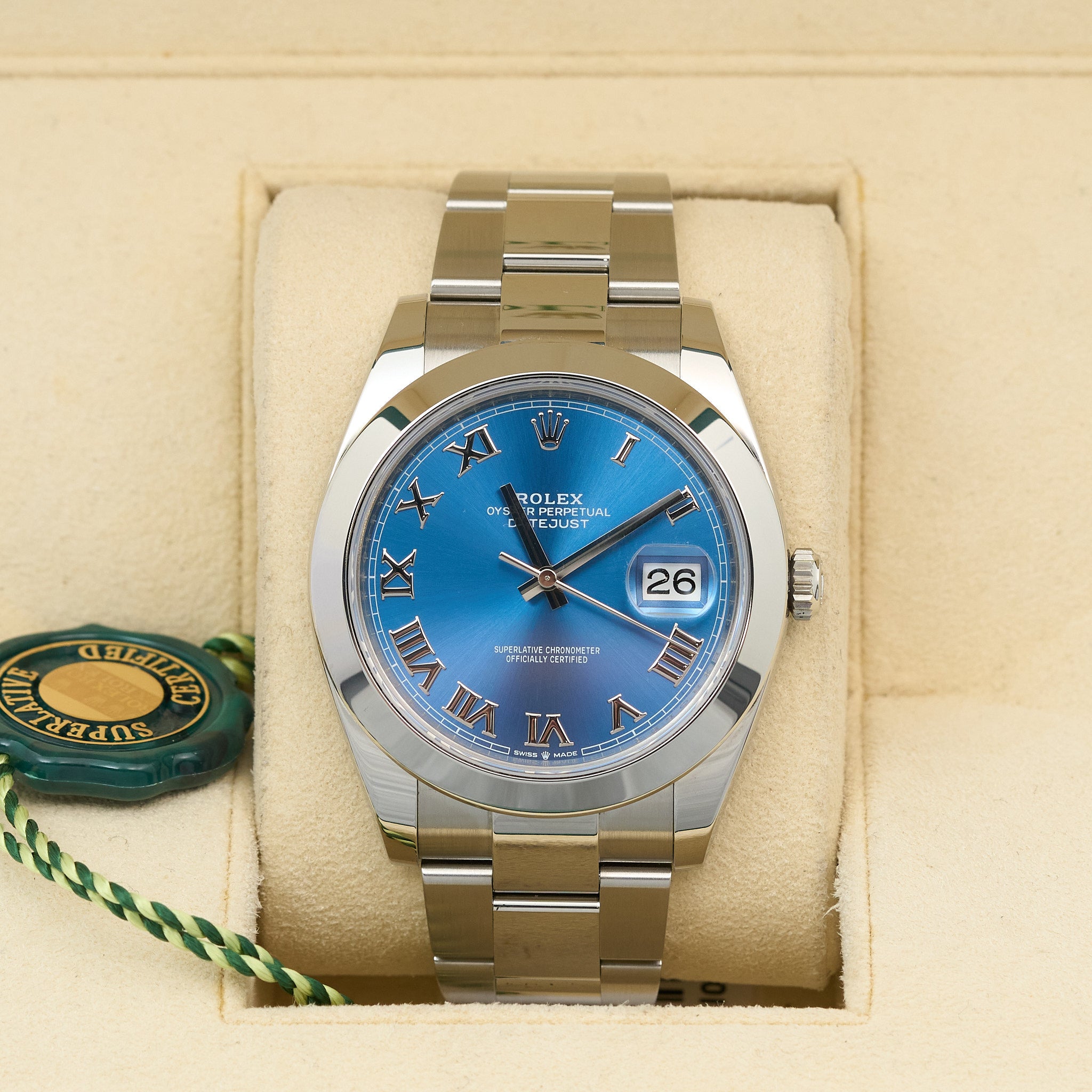 Rolex Datejust 41 Azurro Blue Oystersteel 126300