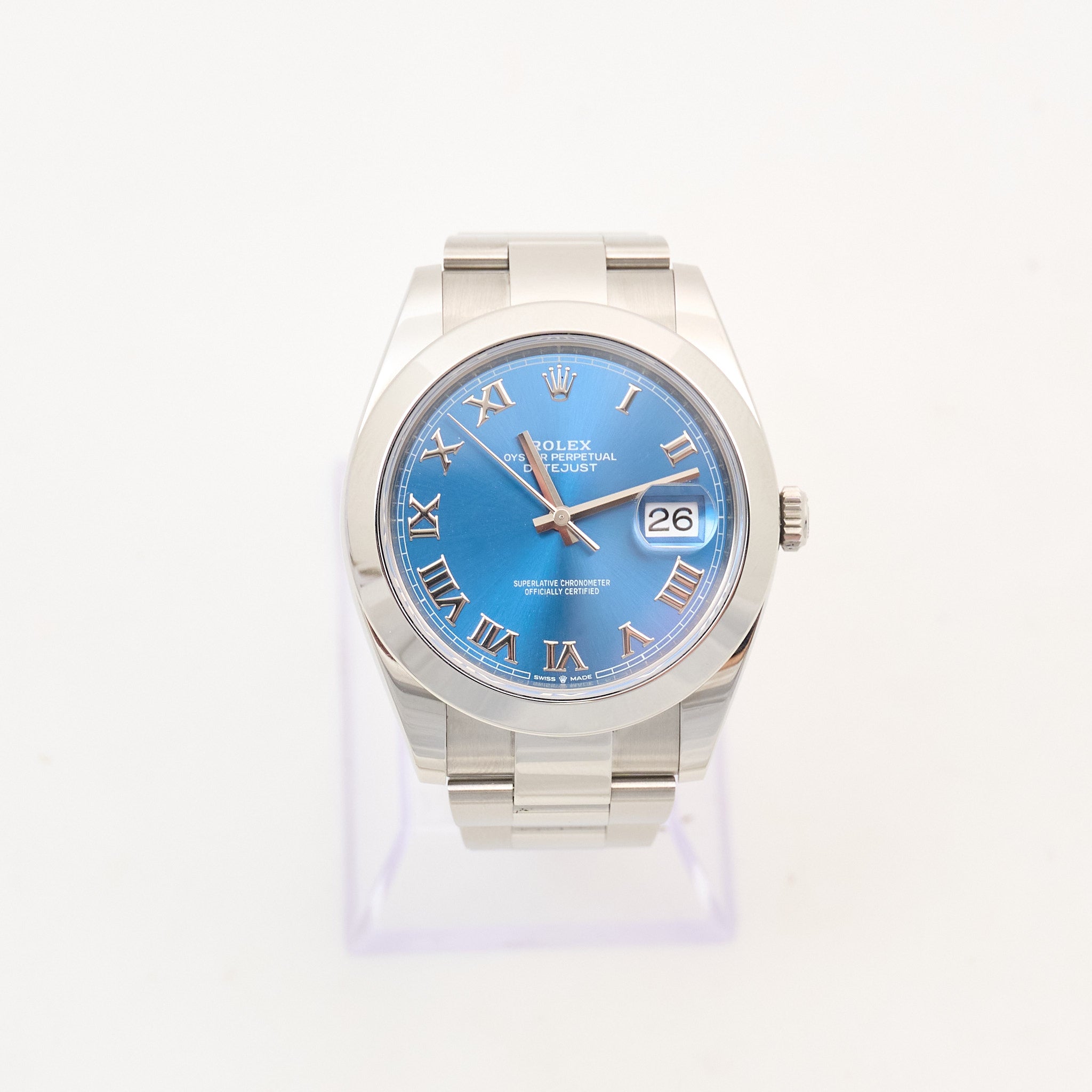 Rolex Datejust 41 Azurro Blue Oystersteel 126300