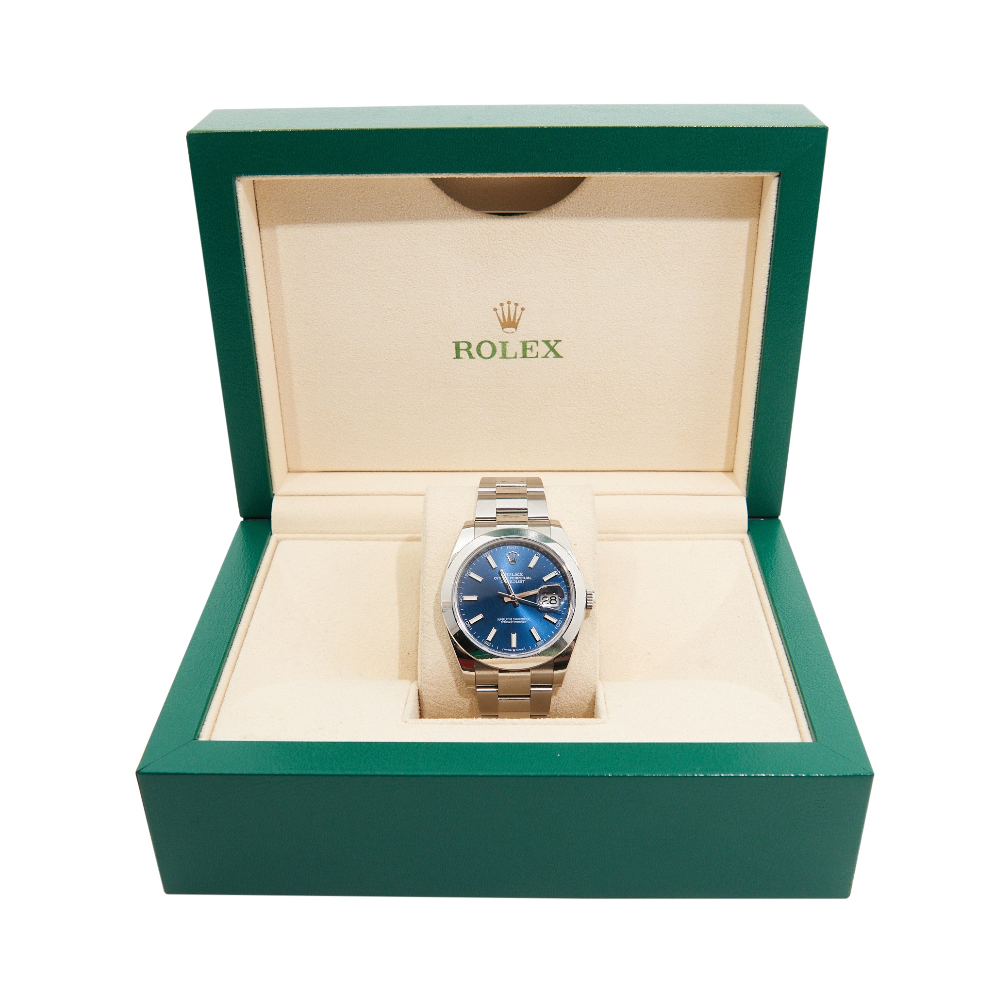 Rolex Datejust 41 Oystersteel Bright Blue - 126300 - 2021