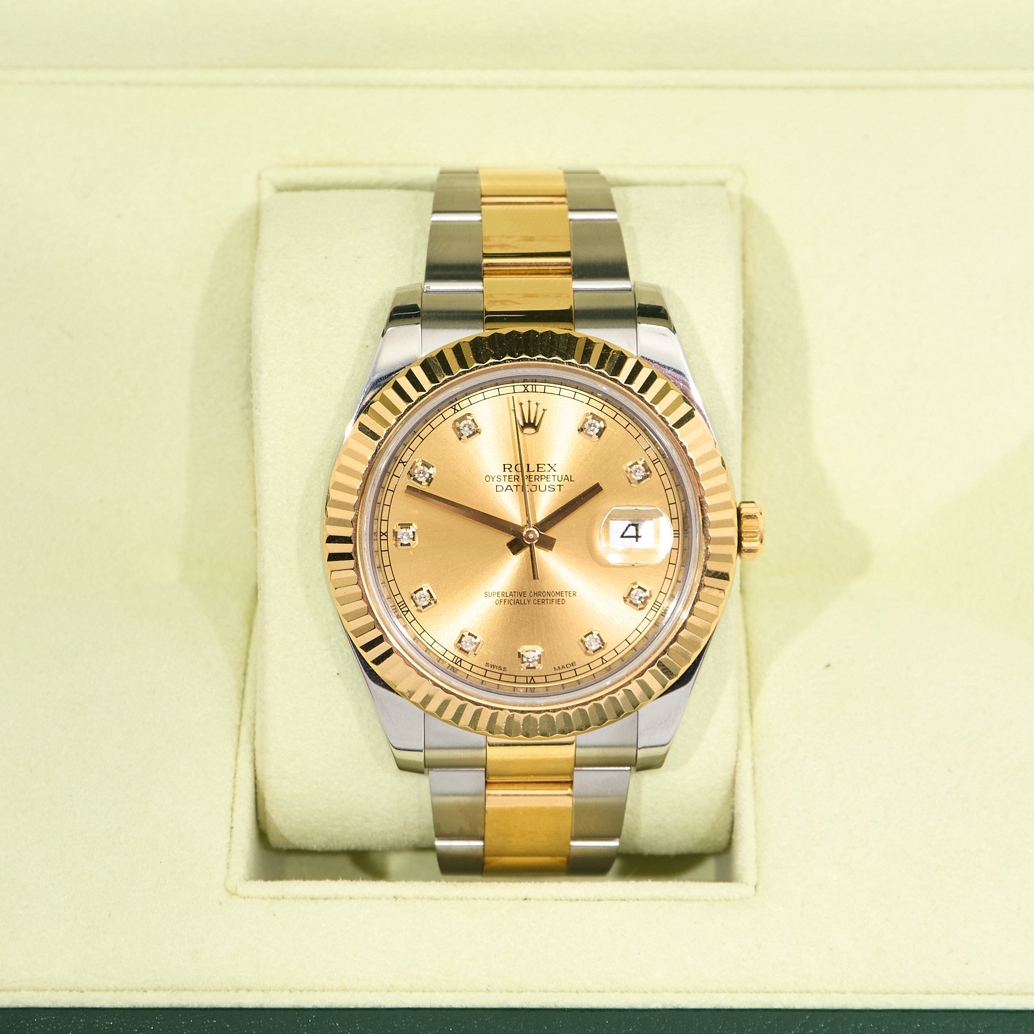 Rolex Datejust 41mm Champagne Diamond Dial 116333