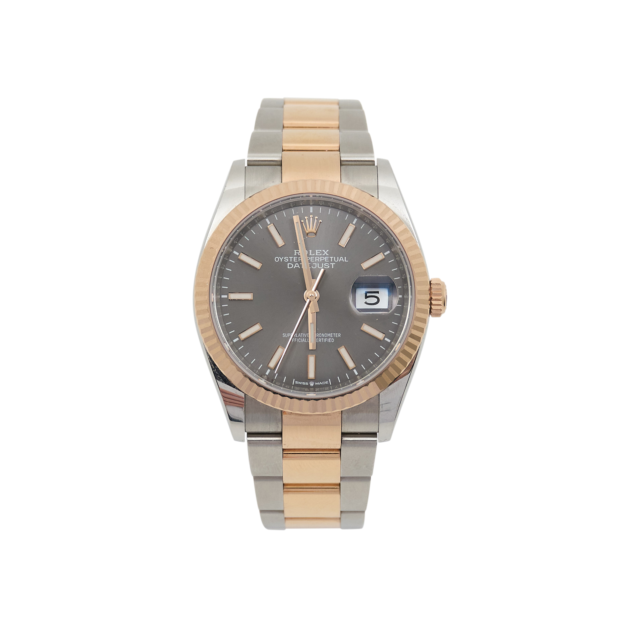 Rolex Datejust Two-Tone Rose Gold Slate Dial 36mm 77XZ9298