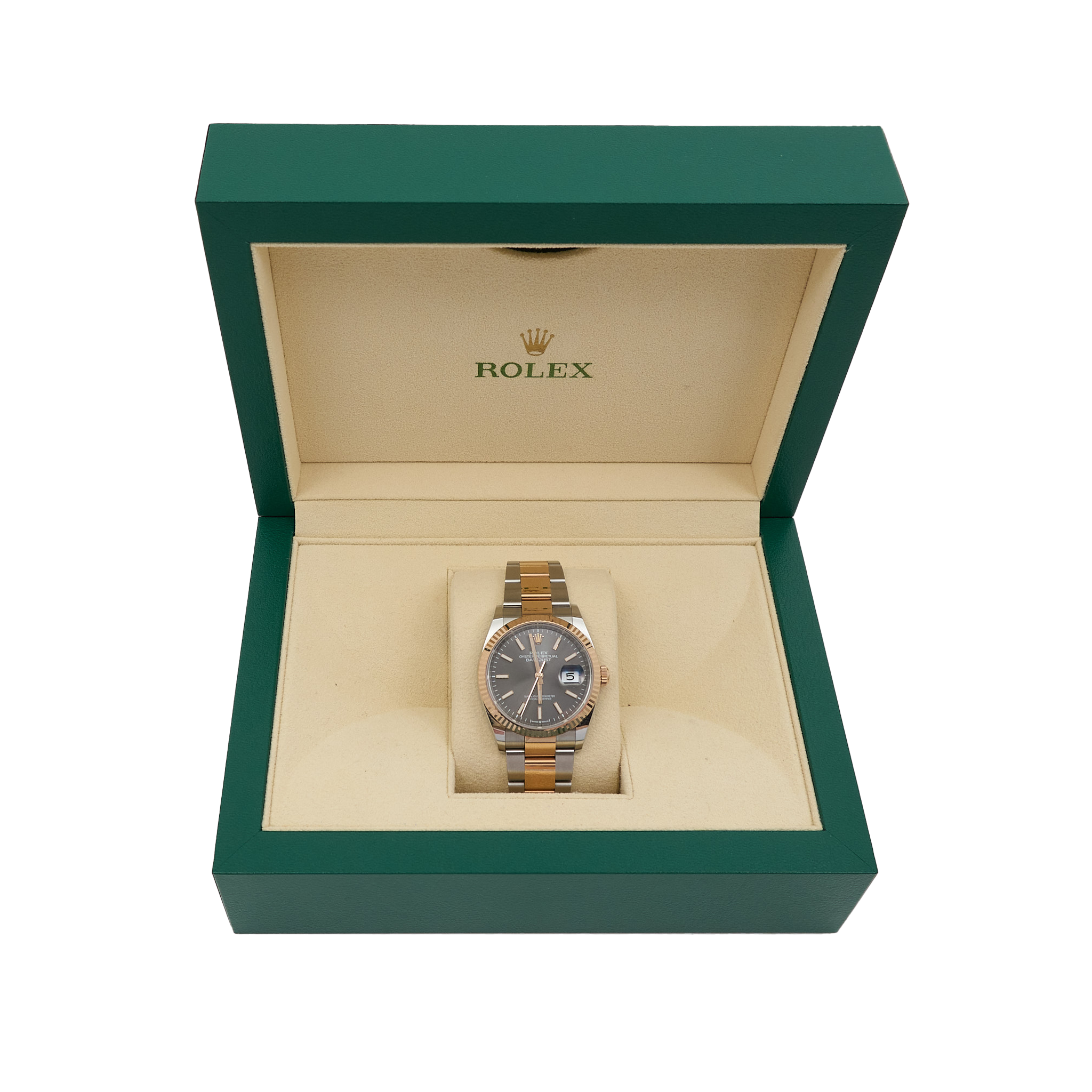 Rolex Datejust Two-Tone Rose Gold Slate Dial 36mm 77XZ9298