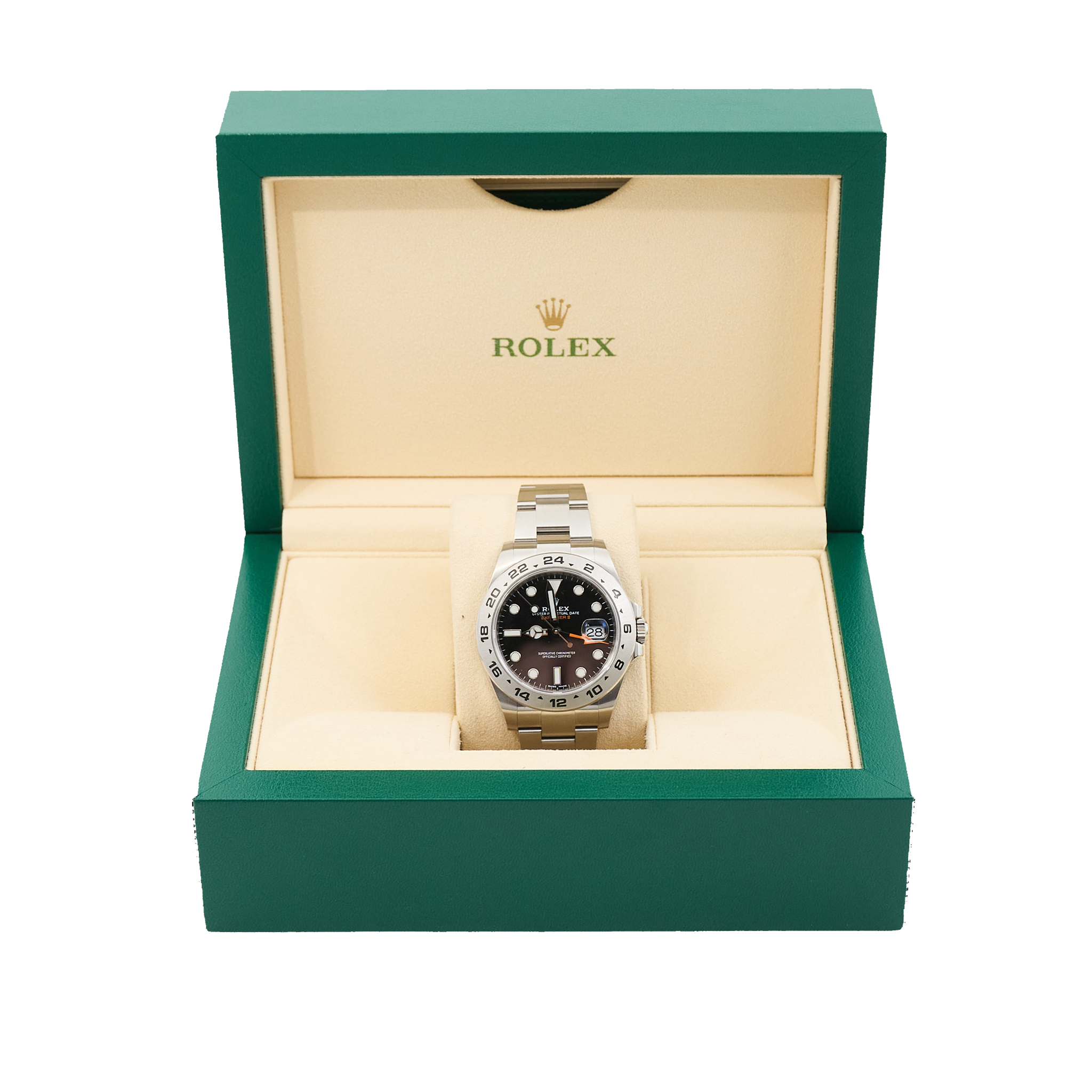 Rolex Explorer II Black Dial Stainless Steel Watch