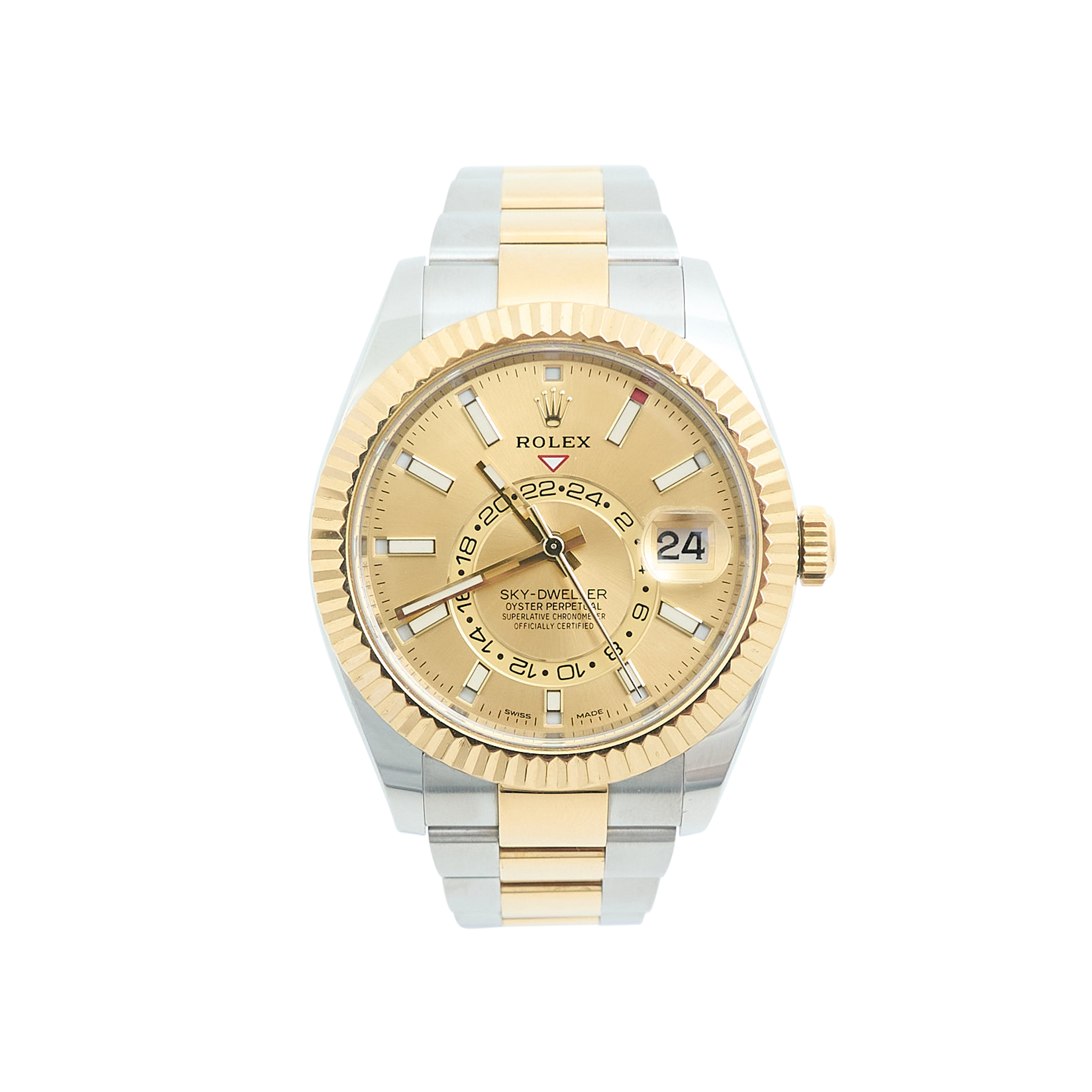 Rolex Sky-Dweller 41mm Oystersteel & Yellow Gold Champagne Dial 41mm