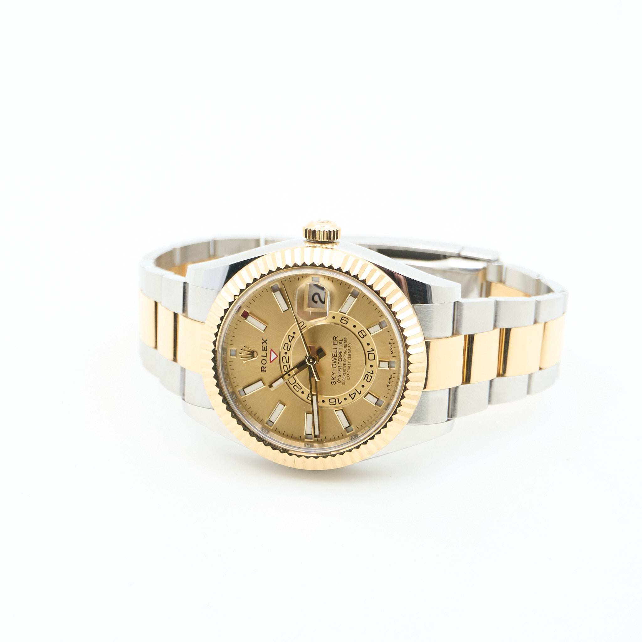 Rolex Sky-Dweller 41mm Oystersteel & Yellow Gold Champagne Dial 41mm