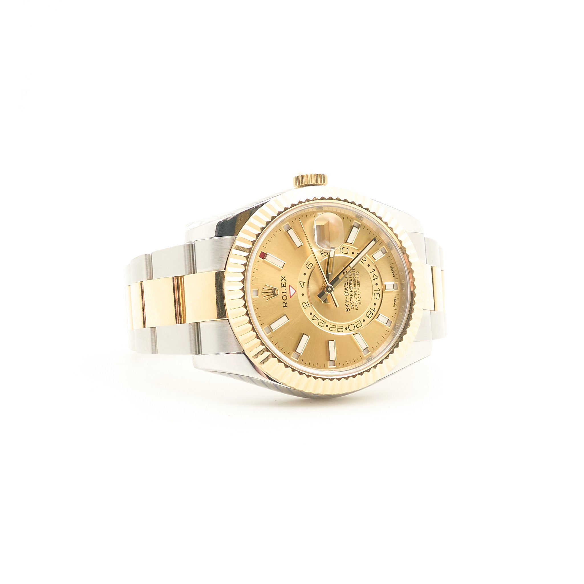 Rolex Sky-Dweller 42mm Oystersteel & Yellow Gold Champagne Dial