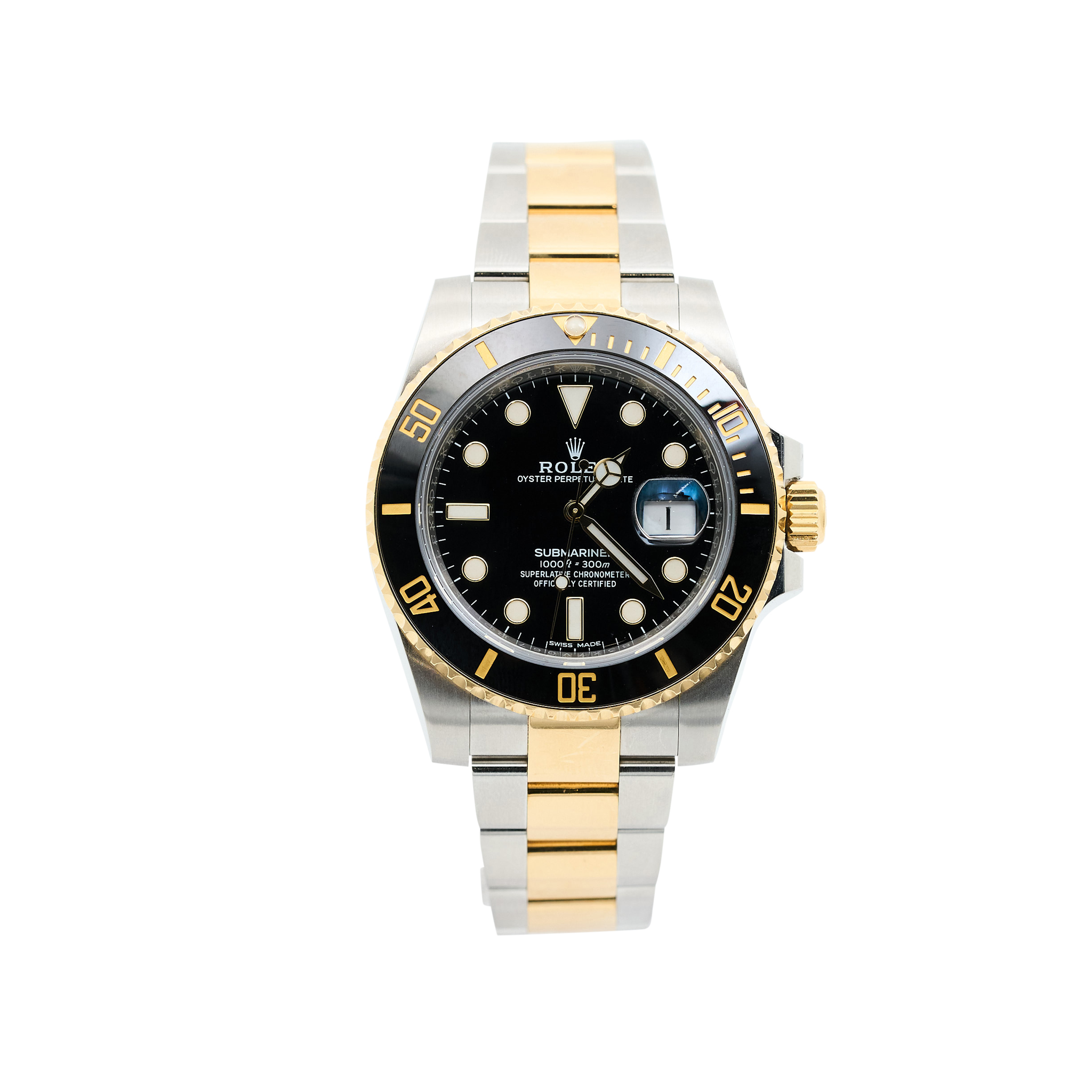 Rolex Submariner 18ct Gold & Steel Black DIal Watch