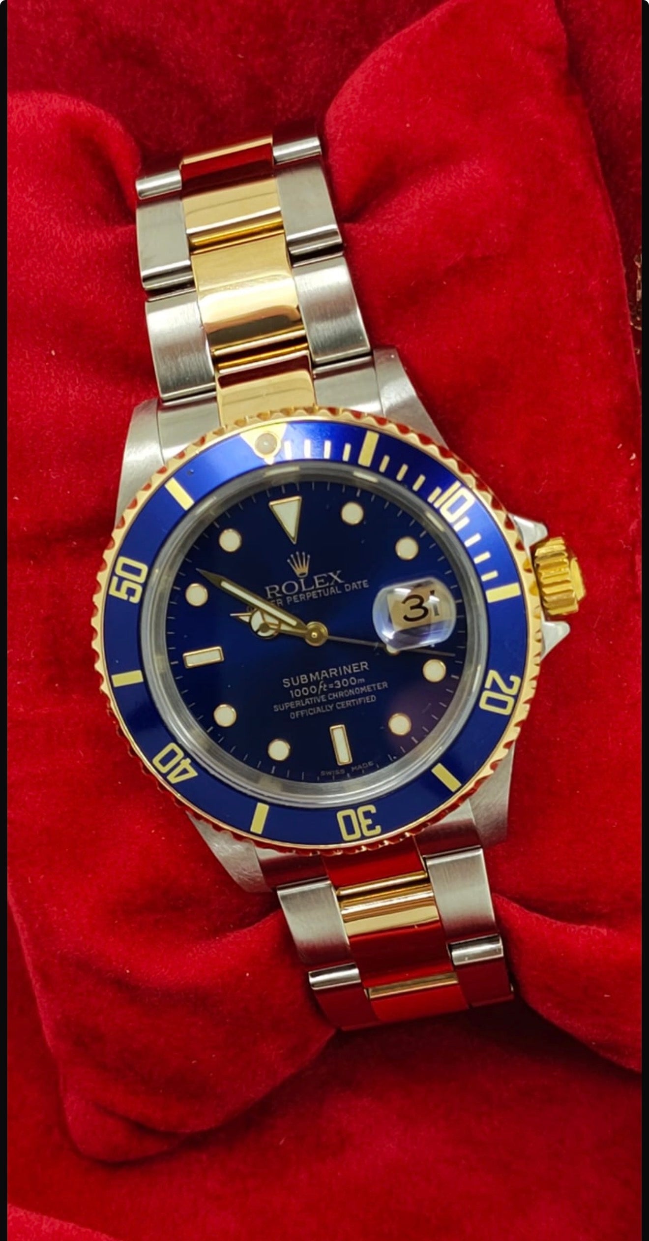 Rolex Submariner Date ‘Bluesy’ 16613 Steel & Gold
