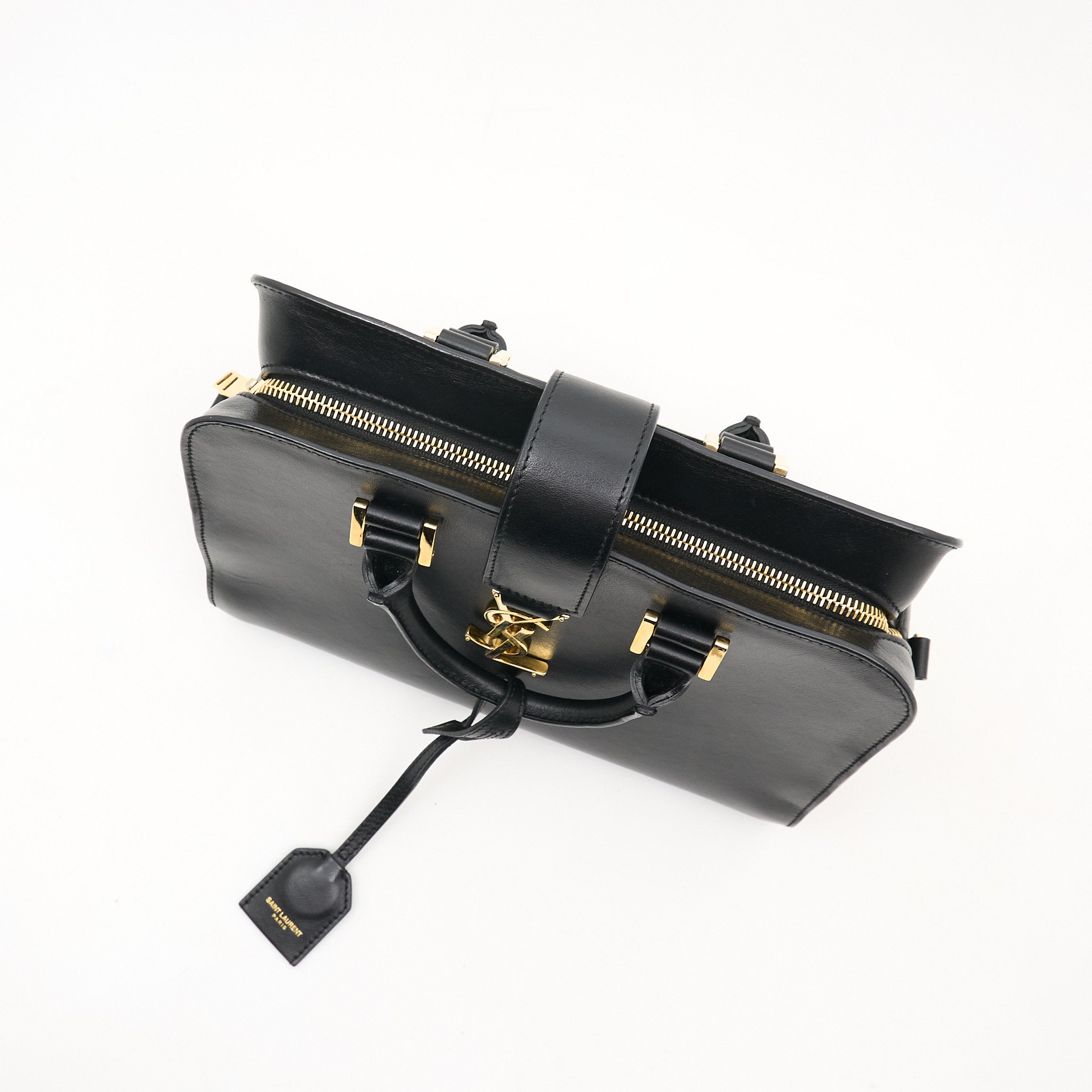 Saint Laurent Cabas Handbag In Black Leather
