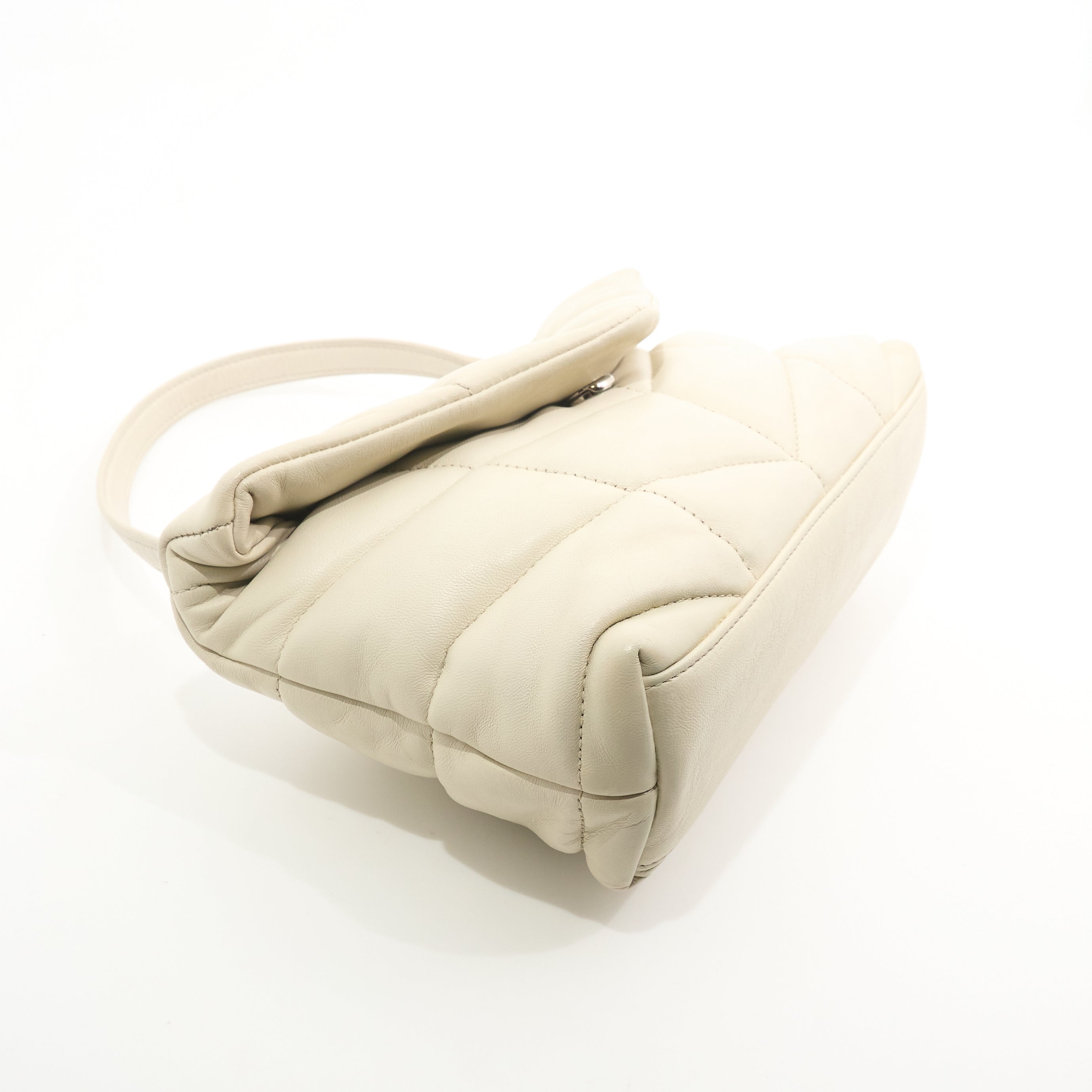Saint Laurent Lou Lou Toy Puffa Chalk White
