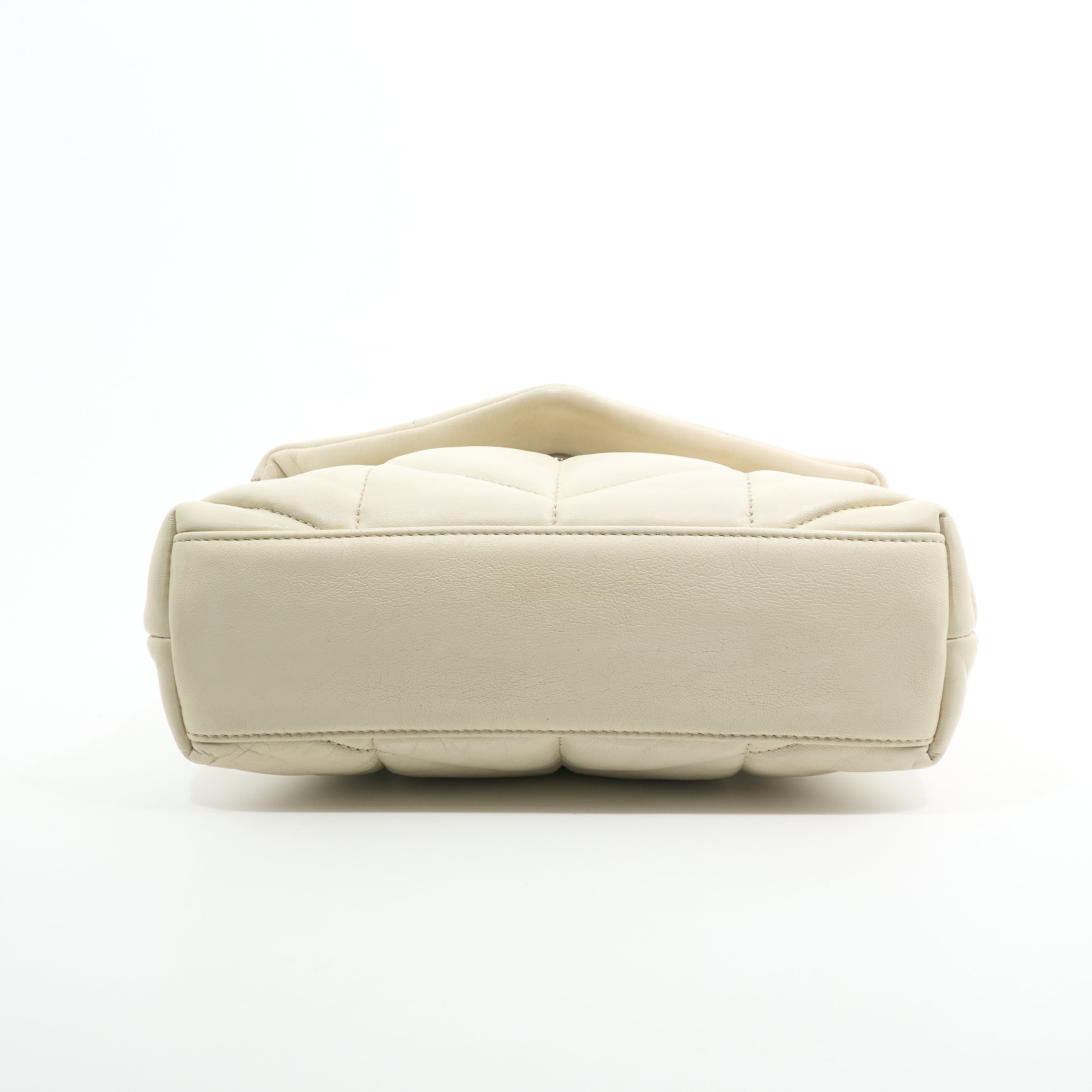 Saint Laurent Lou Lou Toy Puffa Chalk White