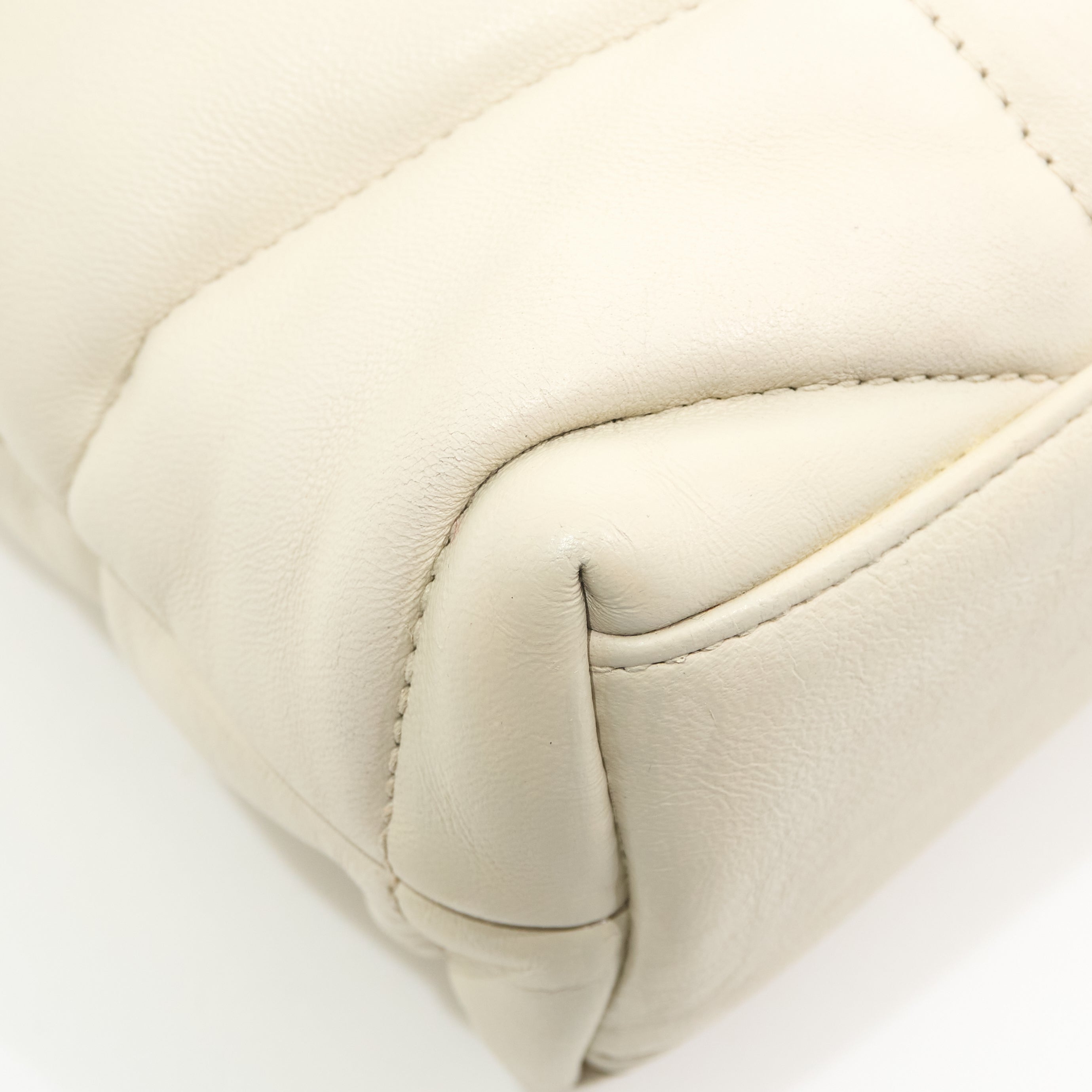 Saint Laurent Lou Lou Toy Puffa Chalk White