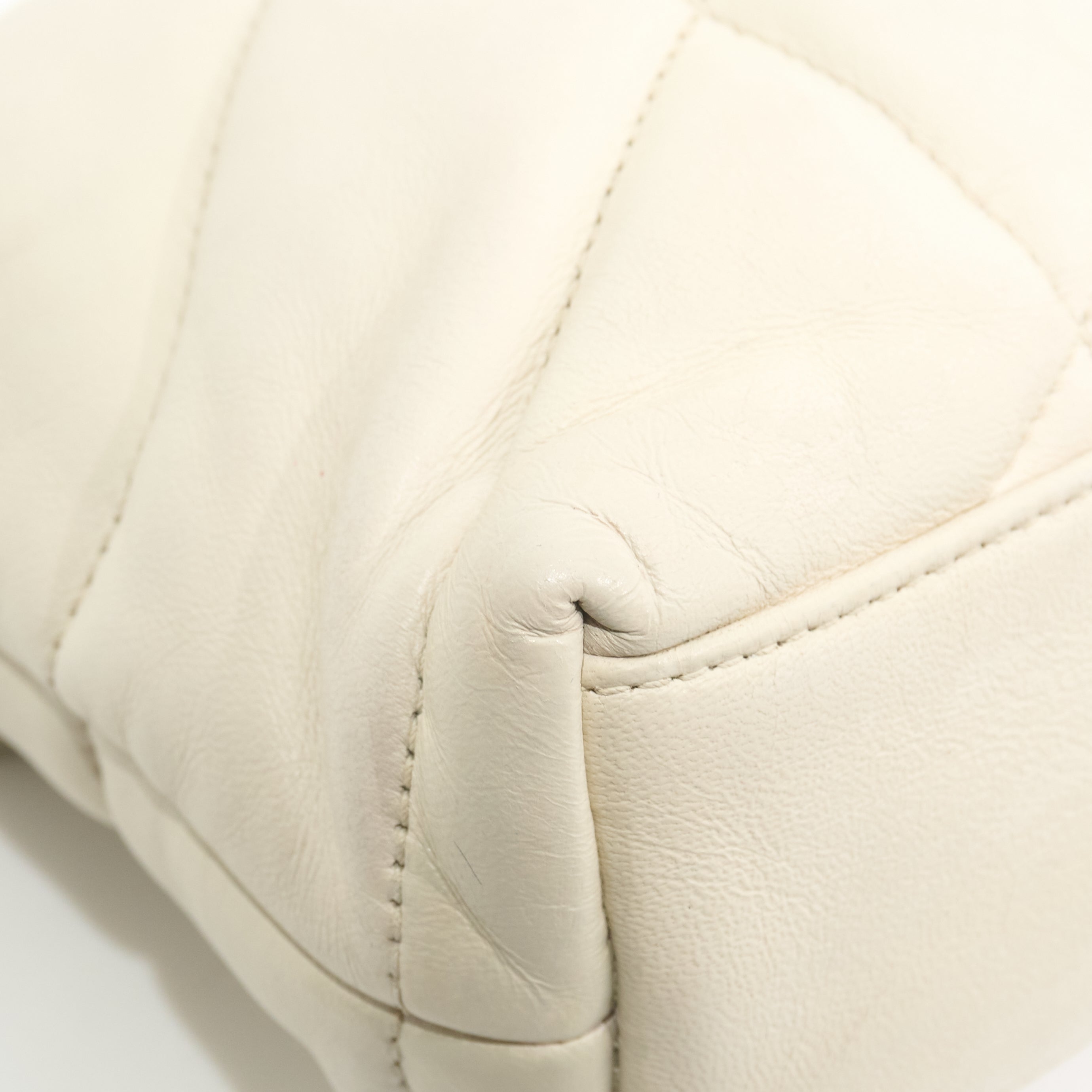 Saint Laurent Lou Lou Toy Puffa Chalk White