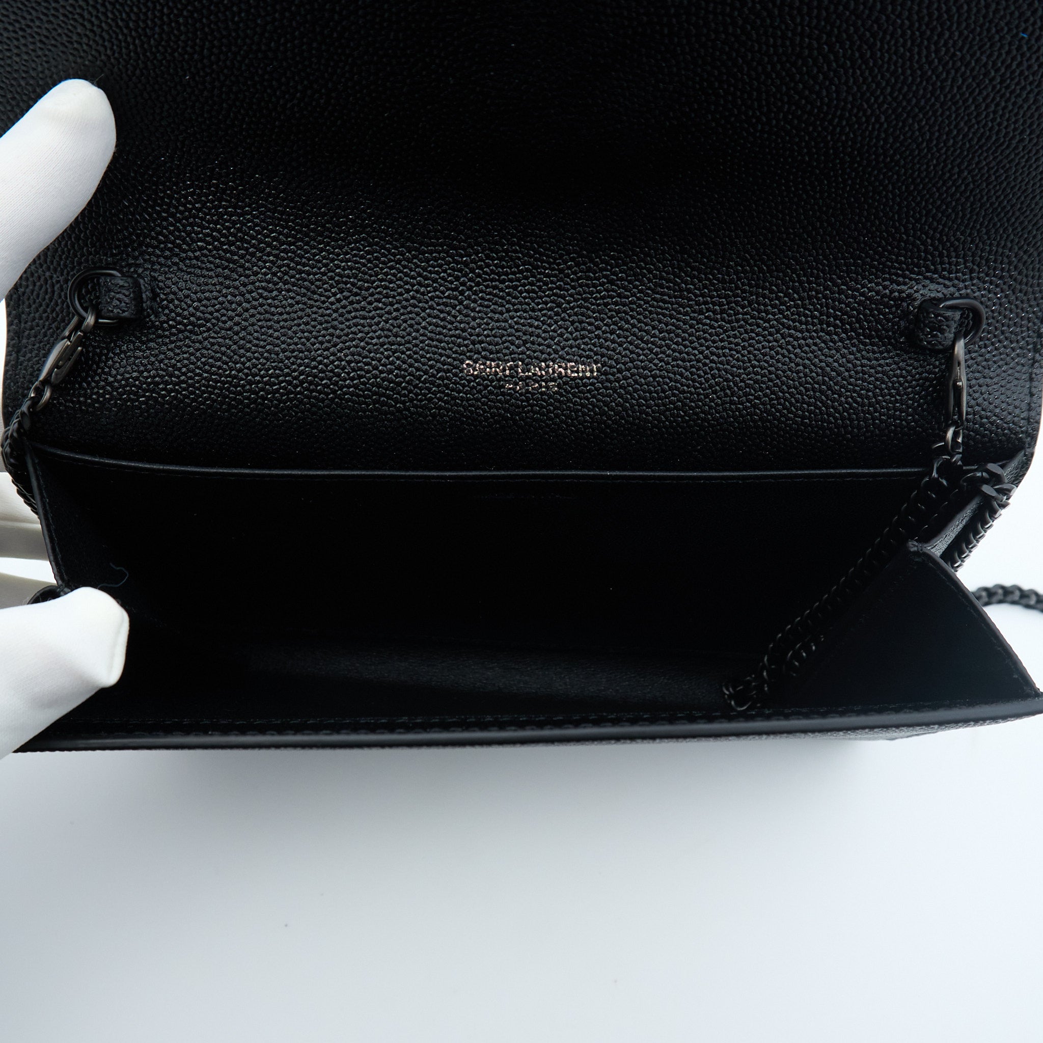 Saint Laurent Uptown Wallet On Chain Black Bag