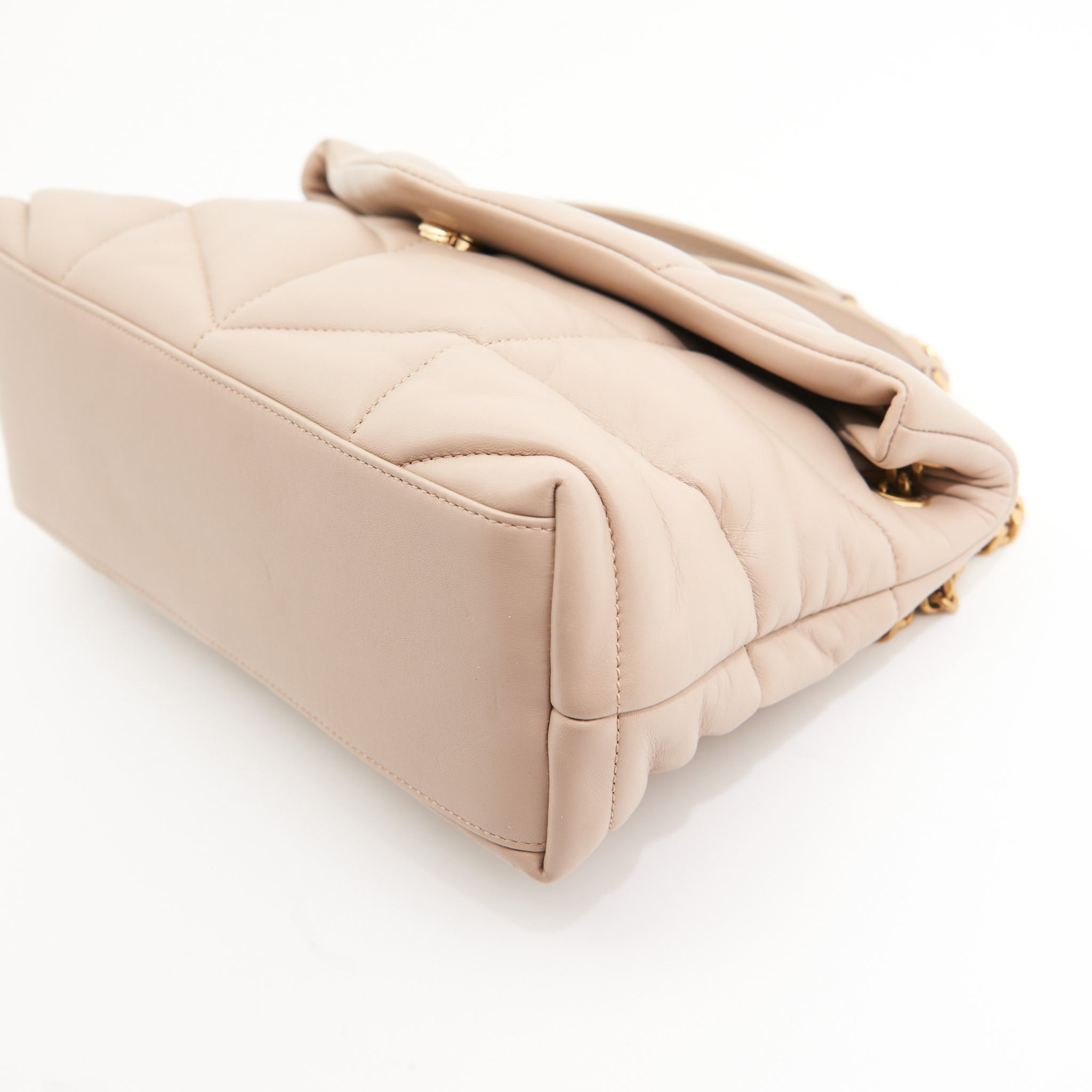 Saint Laurent LouLou Puffer Bag in Beige