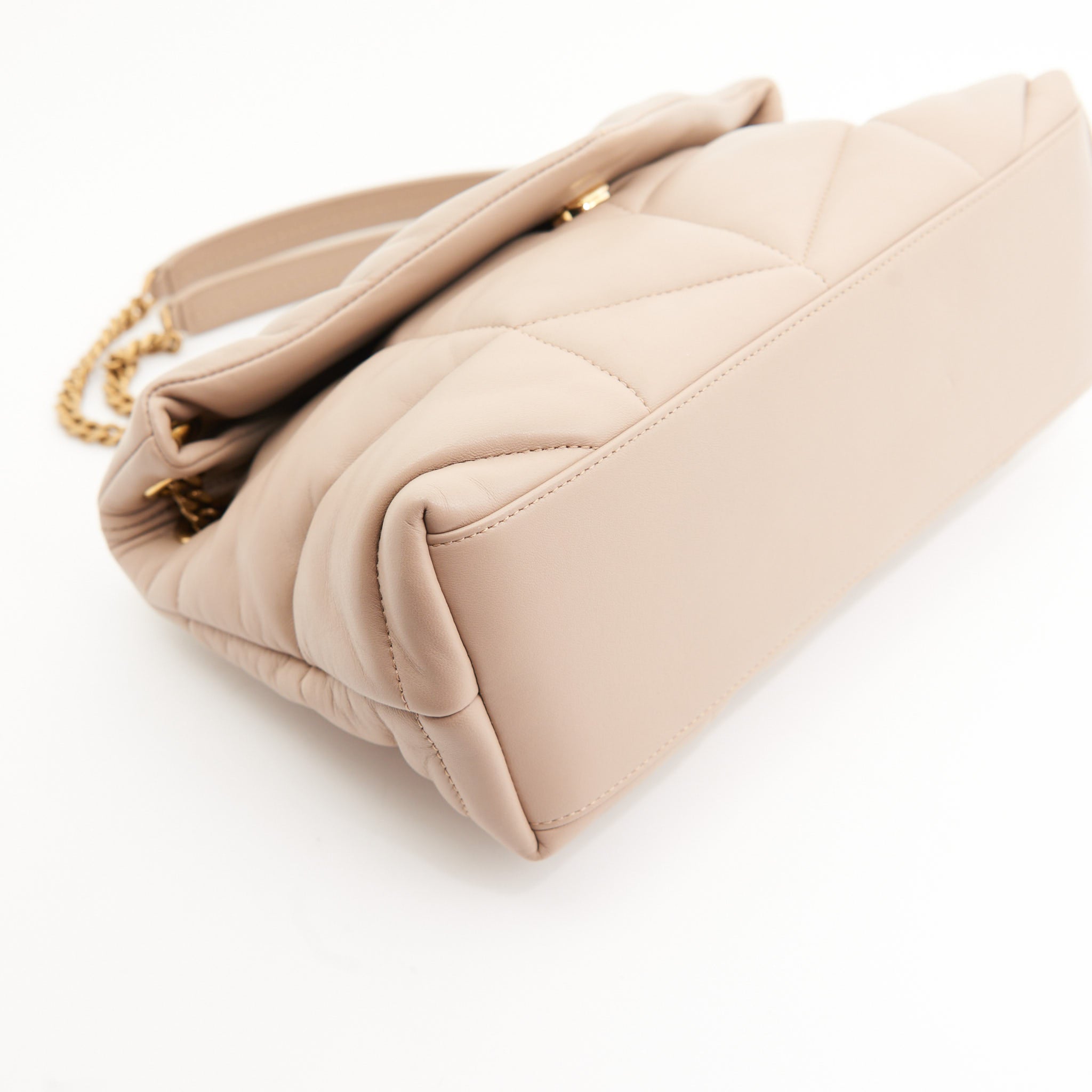 Saint Laurent LouLou Puffer Bag in Beige