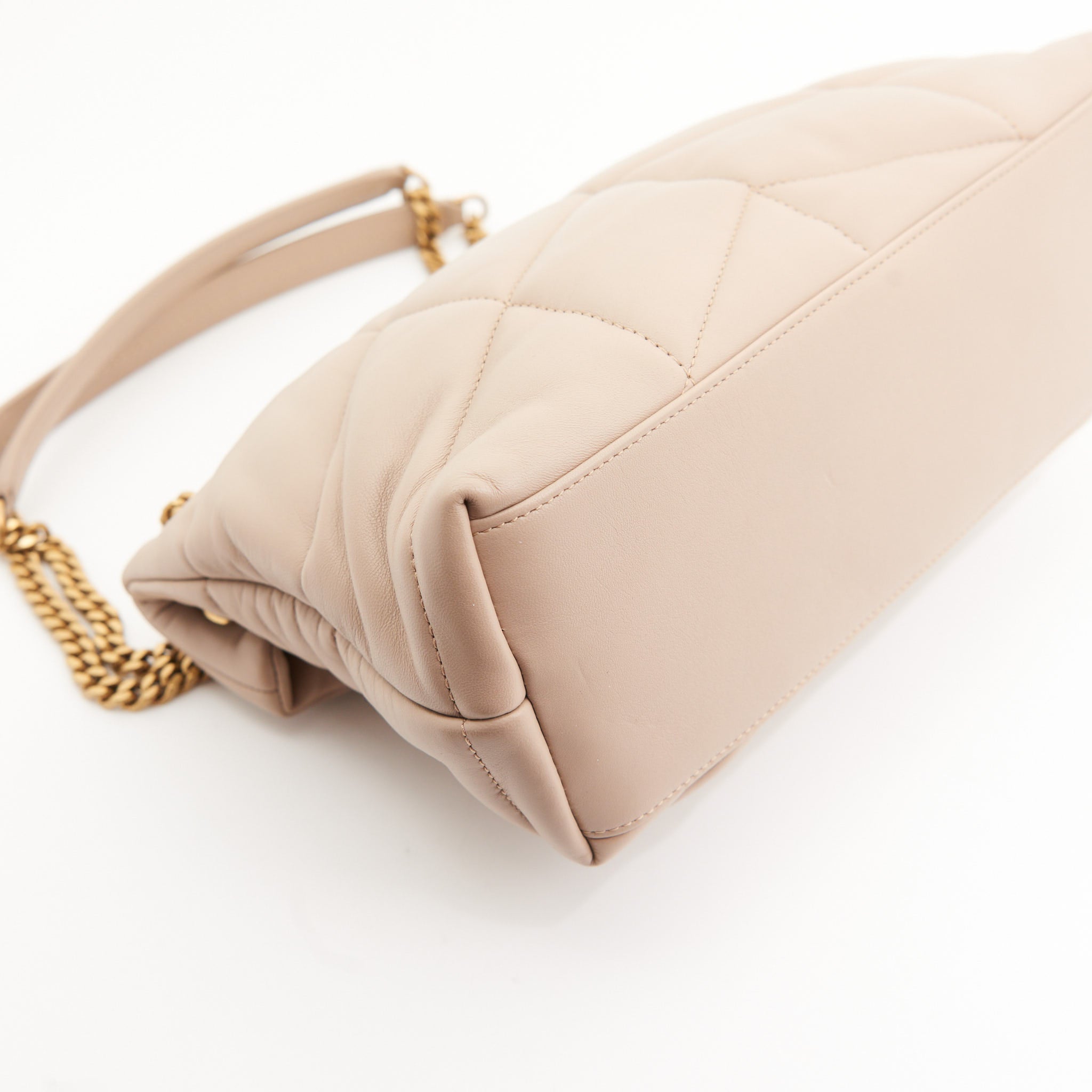 Saint Laurent LouLou Puffer Bag in Beige