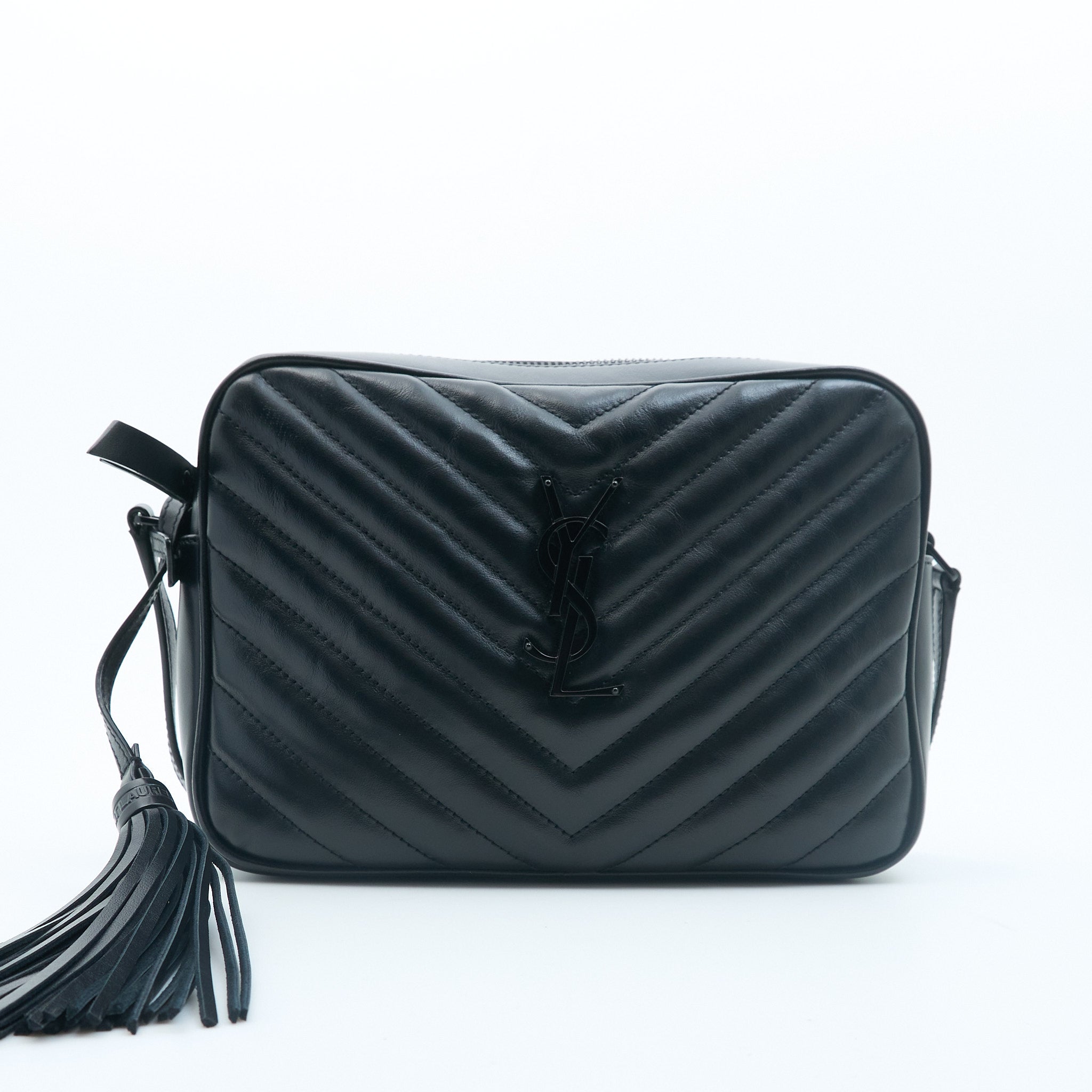 Saint Laurent Lou Black Leather Camera Bag