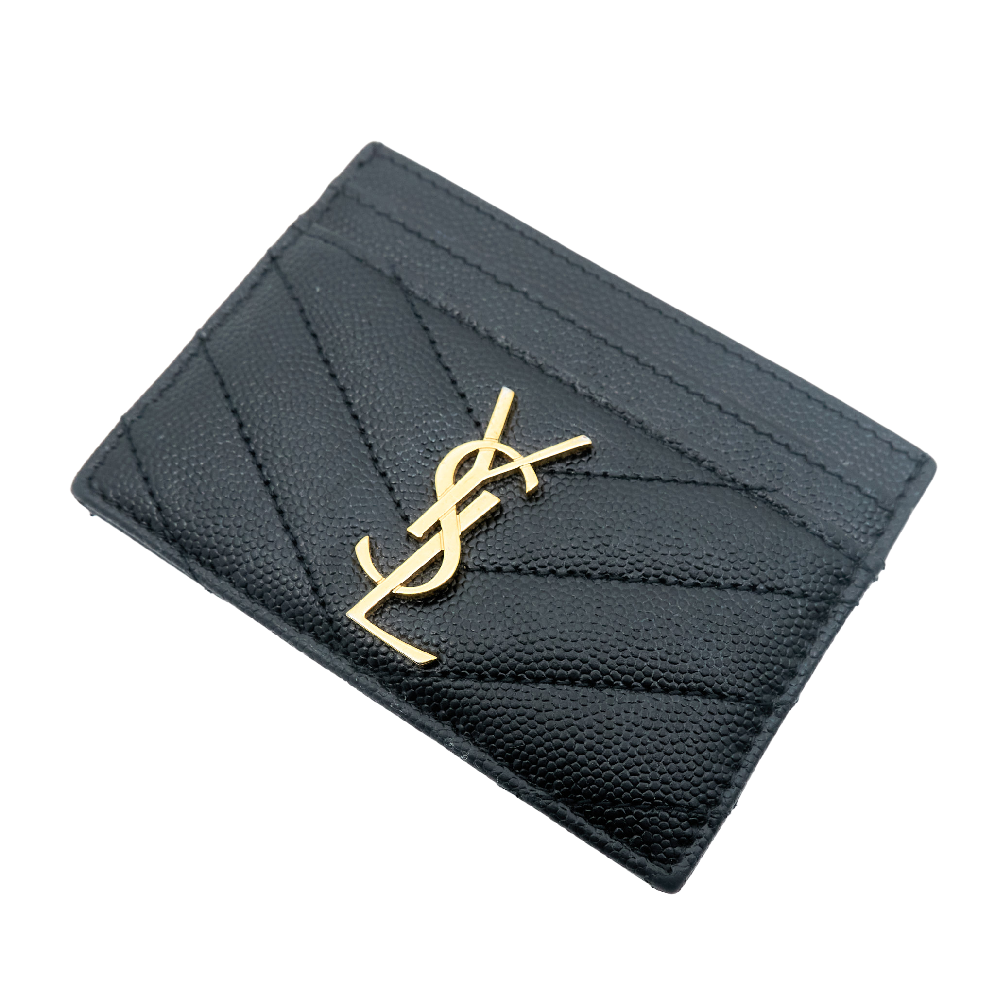 Saint Laurent Cassandre Matelassé Card Holder Wallet