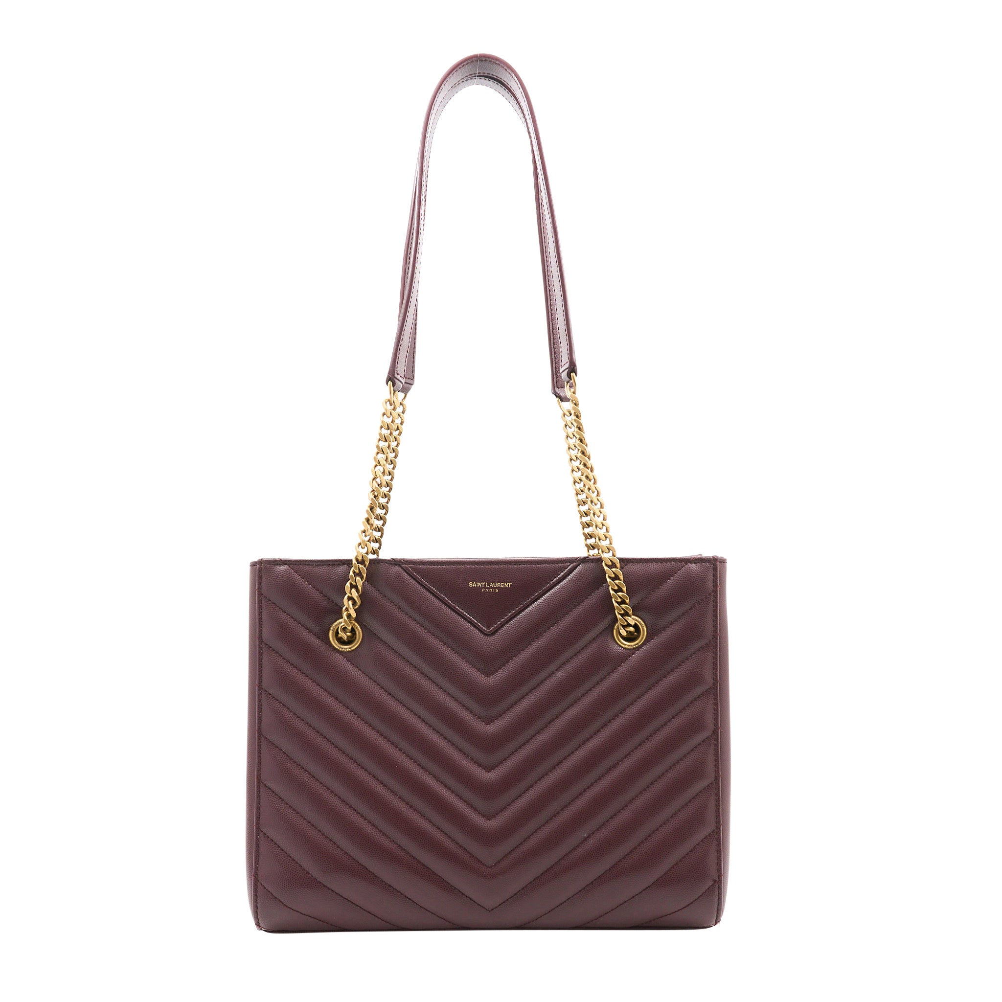 Saint Laurent Chevron Rouge Tribeca Shoulder Bag