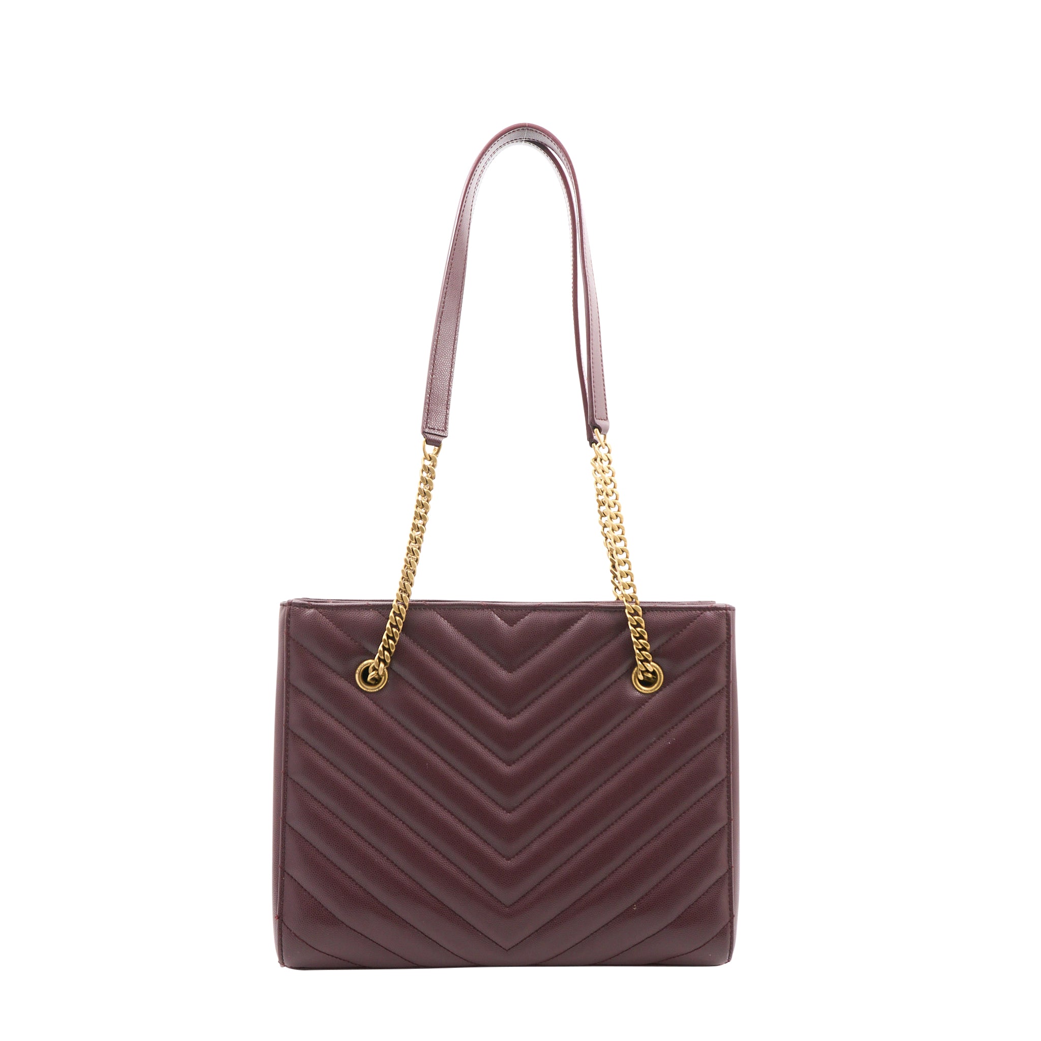 Saint Laurent Chevron Rouge Tribeca Shoulder Bag