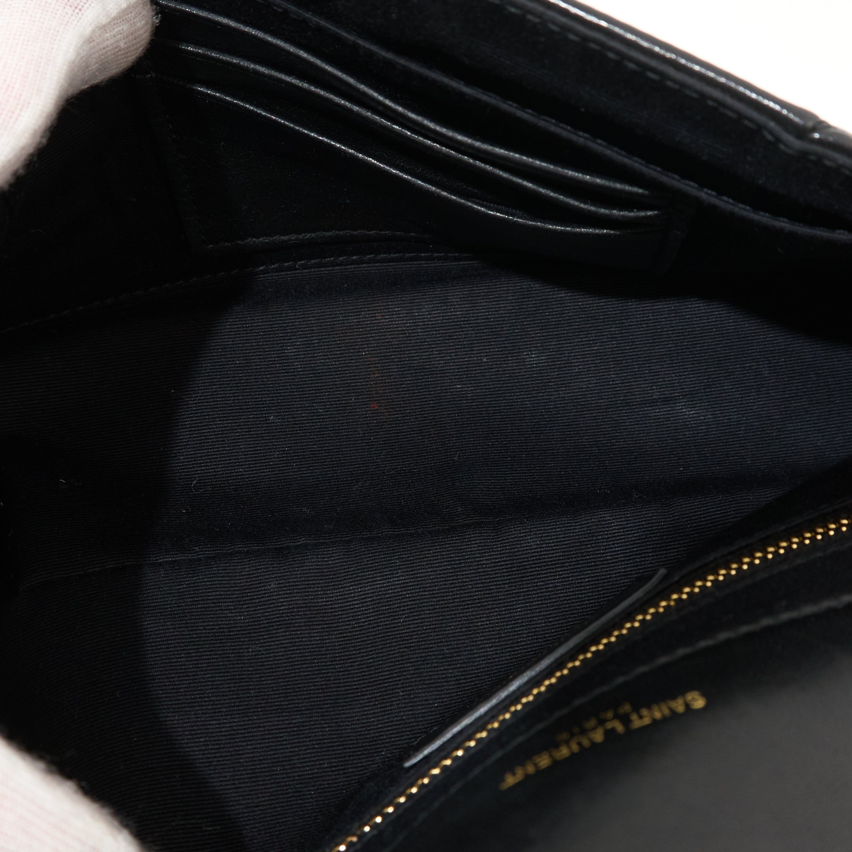 Saint Laurent Jamie Black Lambskin Shoulder Bag