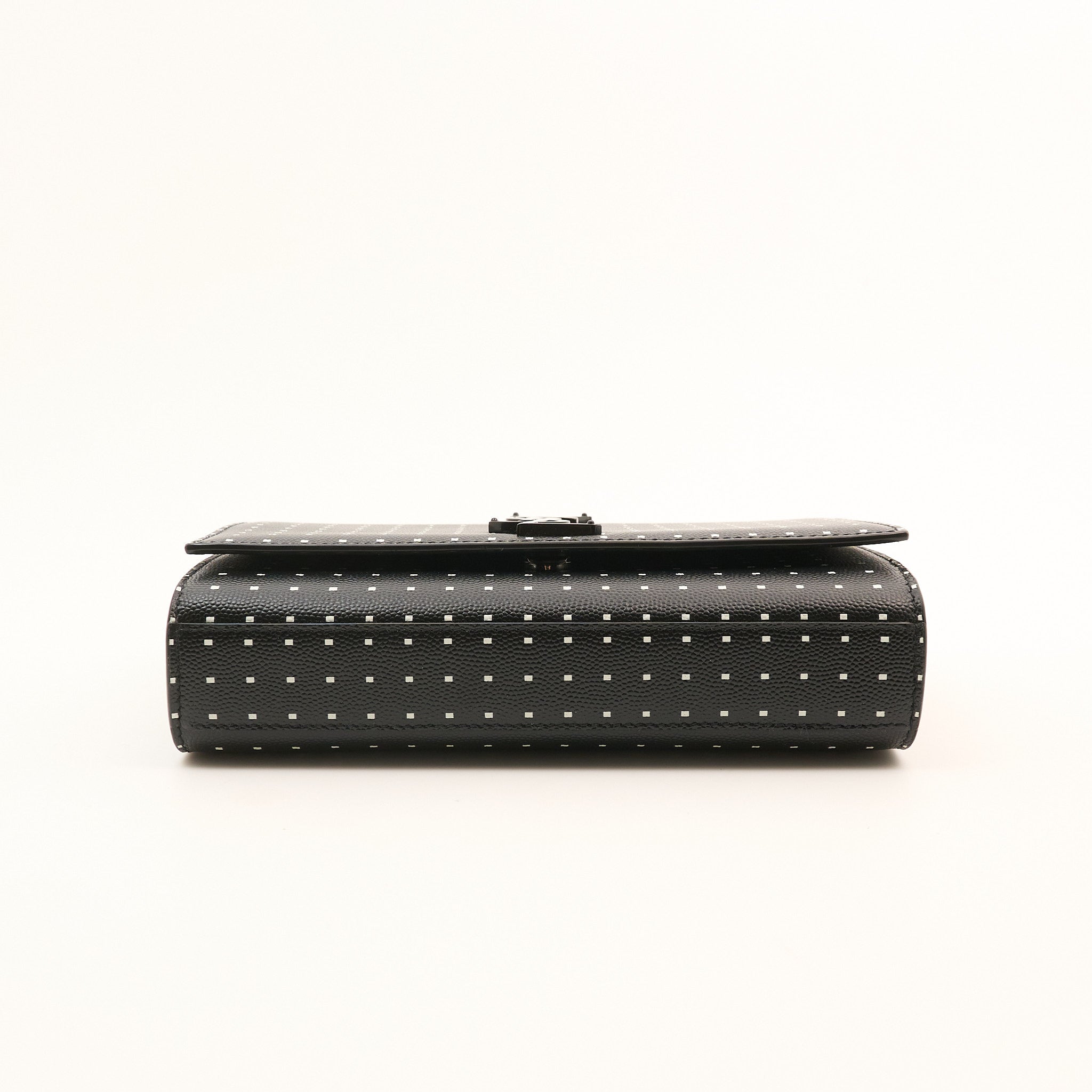 Saint Laurent Kate Black and White Leather Chain Bag