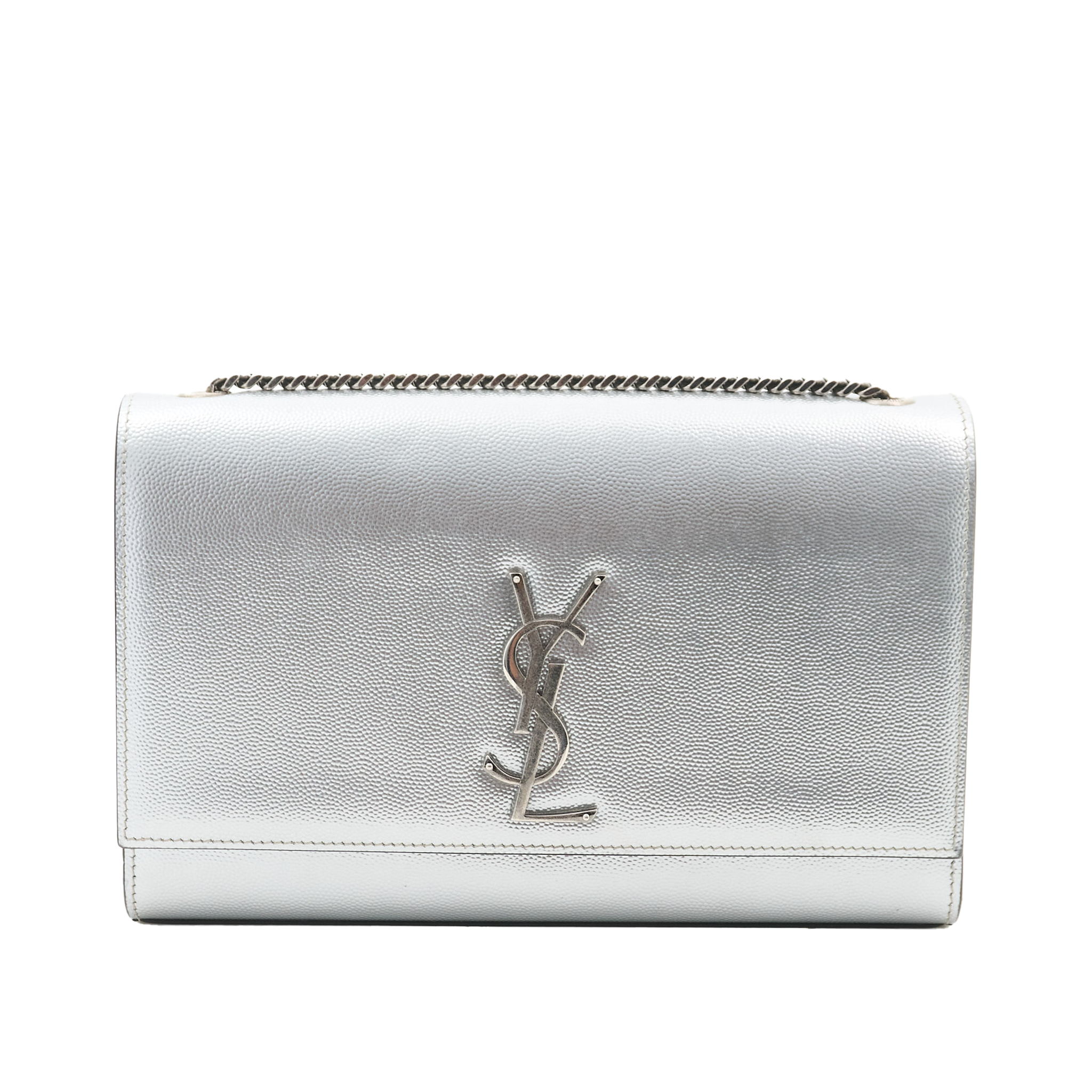 Saint Laurent Kate Small Silver Bag