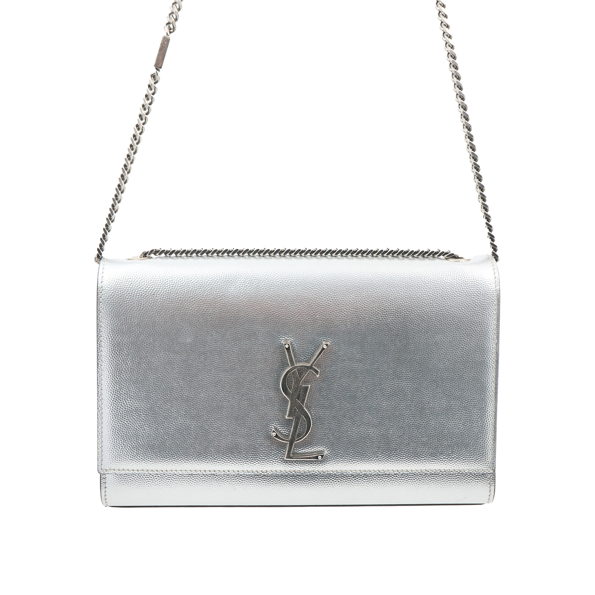 Saint Laurent Kate Small Silver Bag