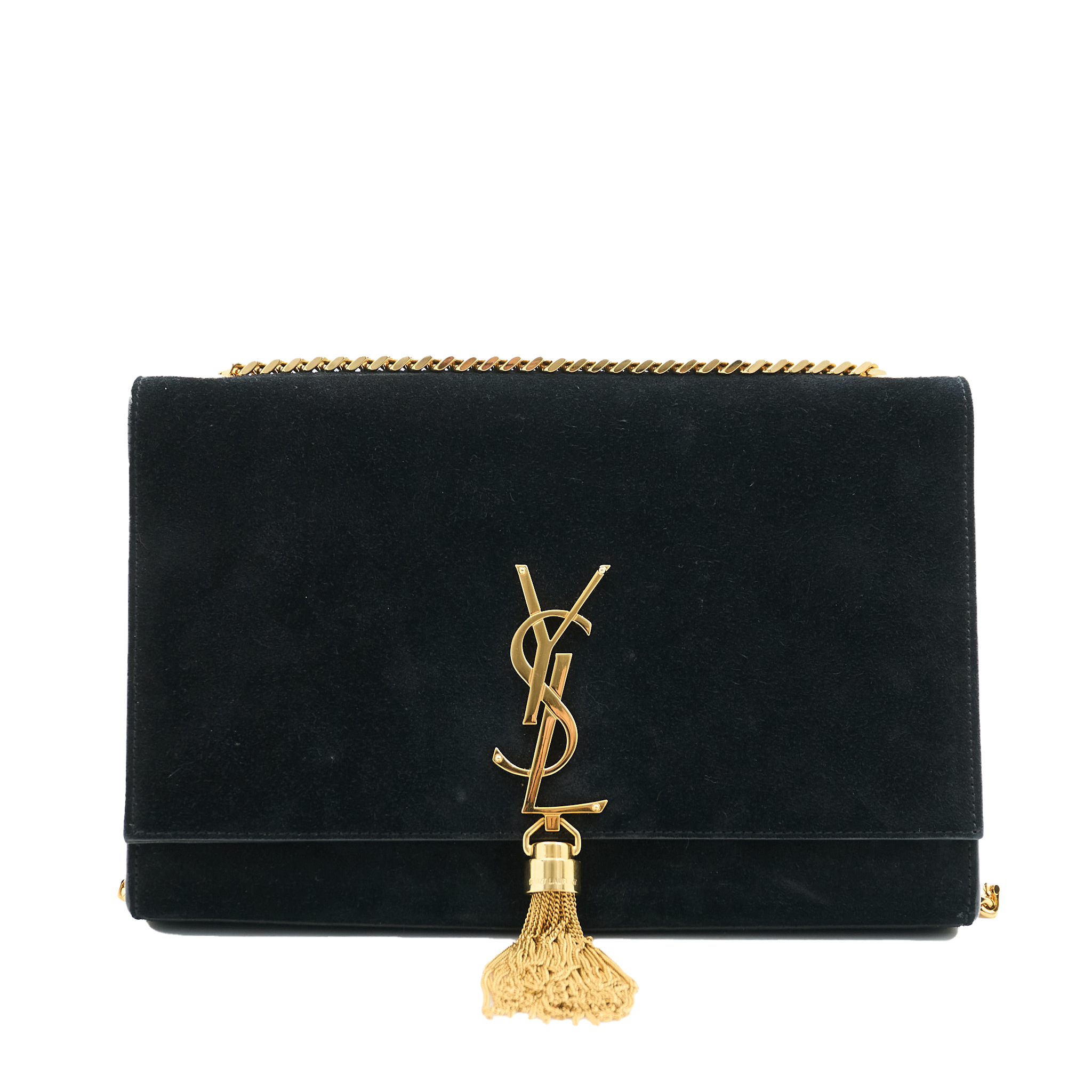 Saint Laurent Kate Black Suede Bag