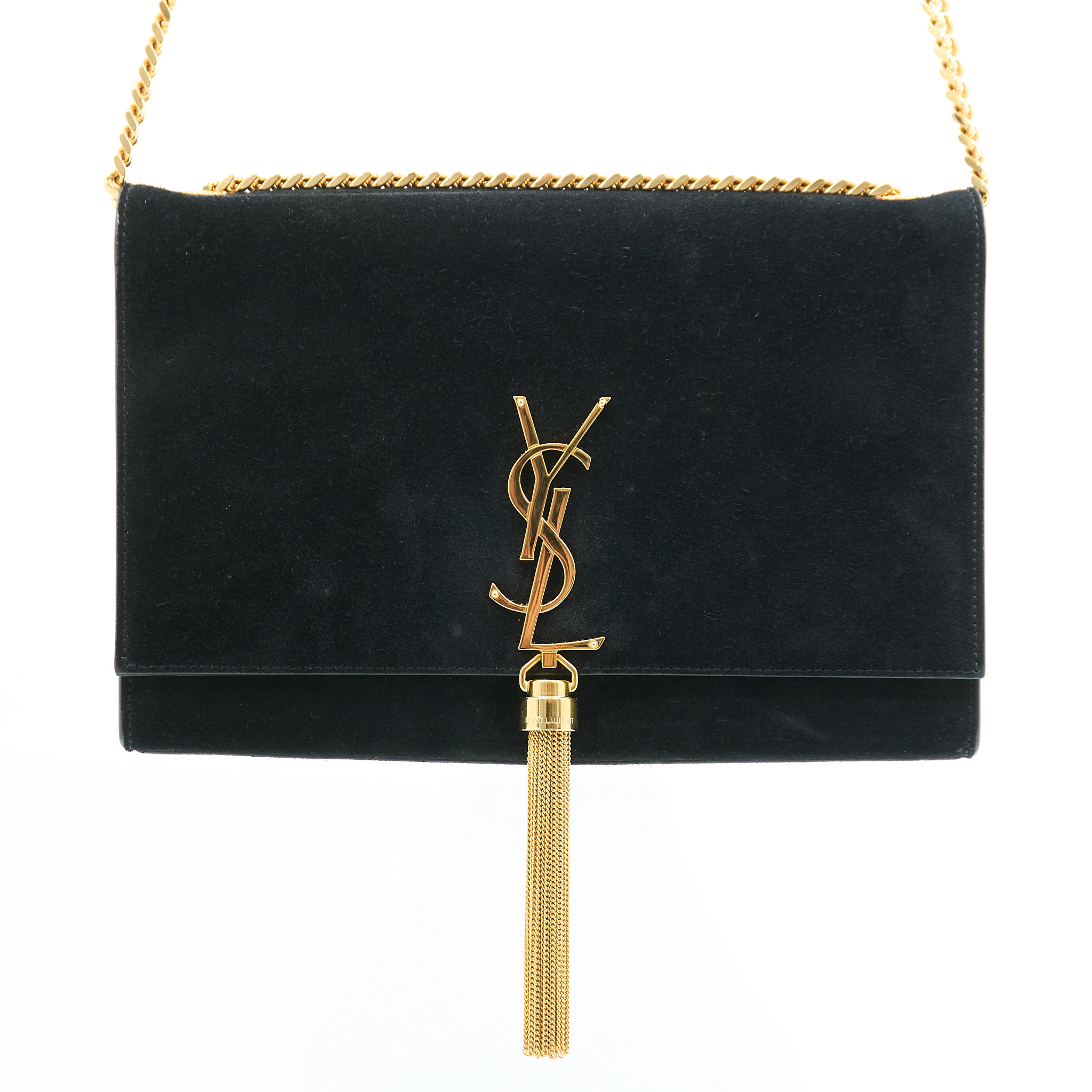 Saint Laurent Kate Black Suede Bag