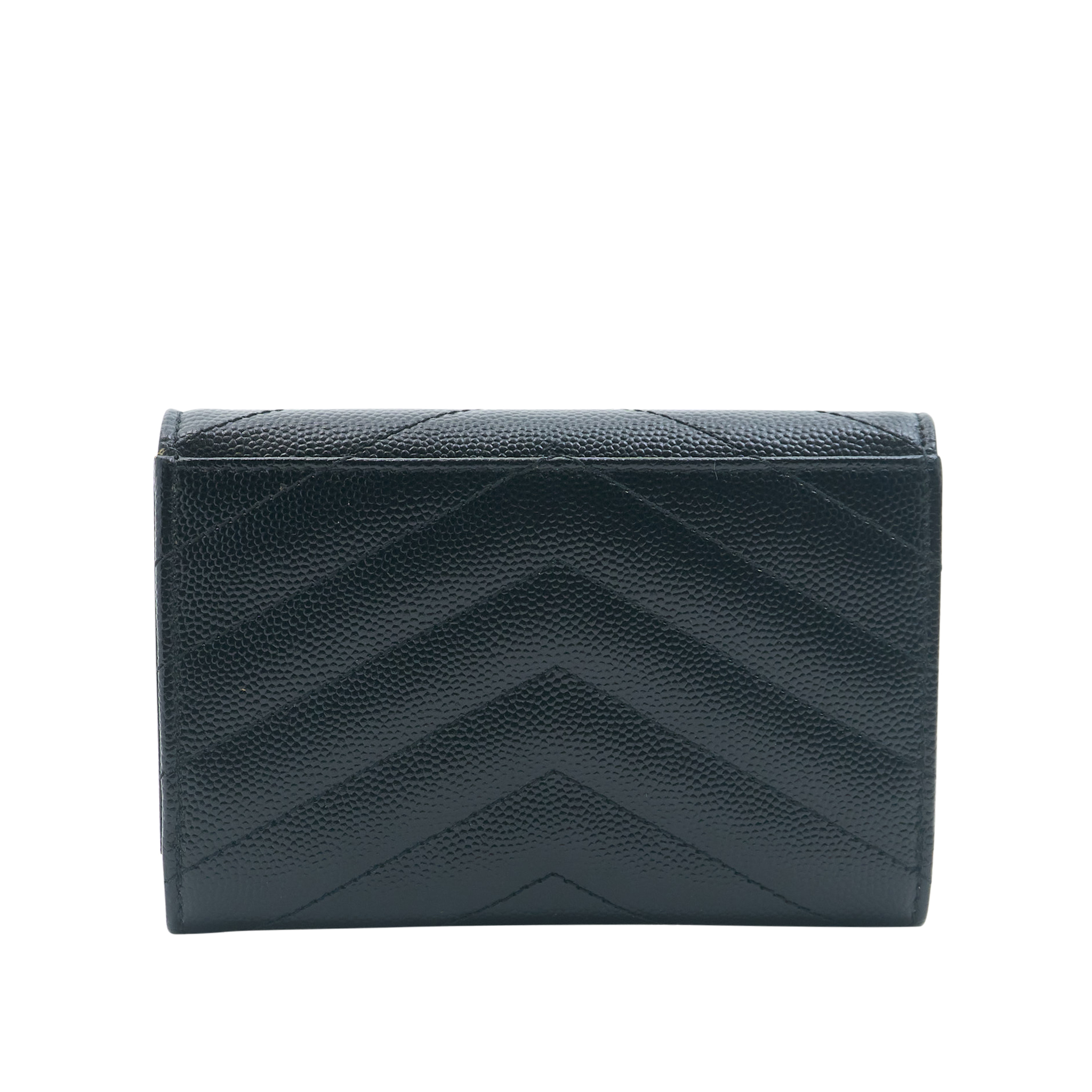 Saint Laurent Cassandre Matelasse Small Wallet In Black