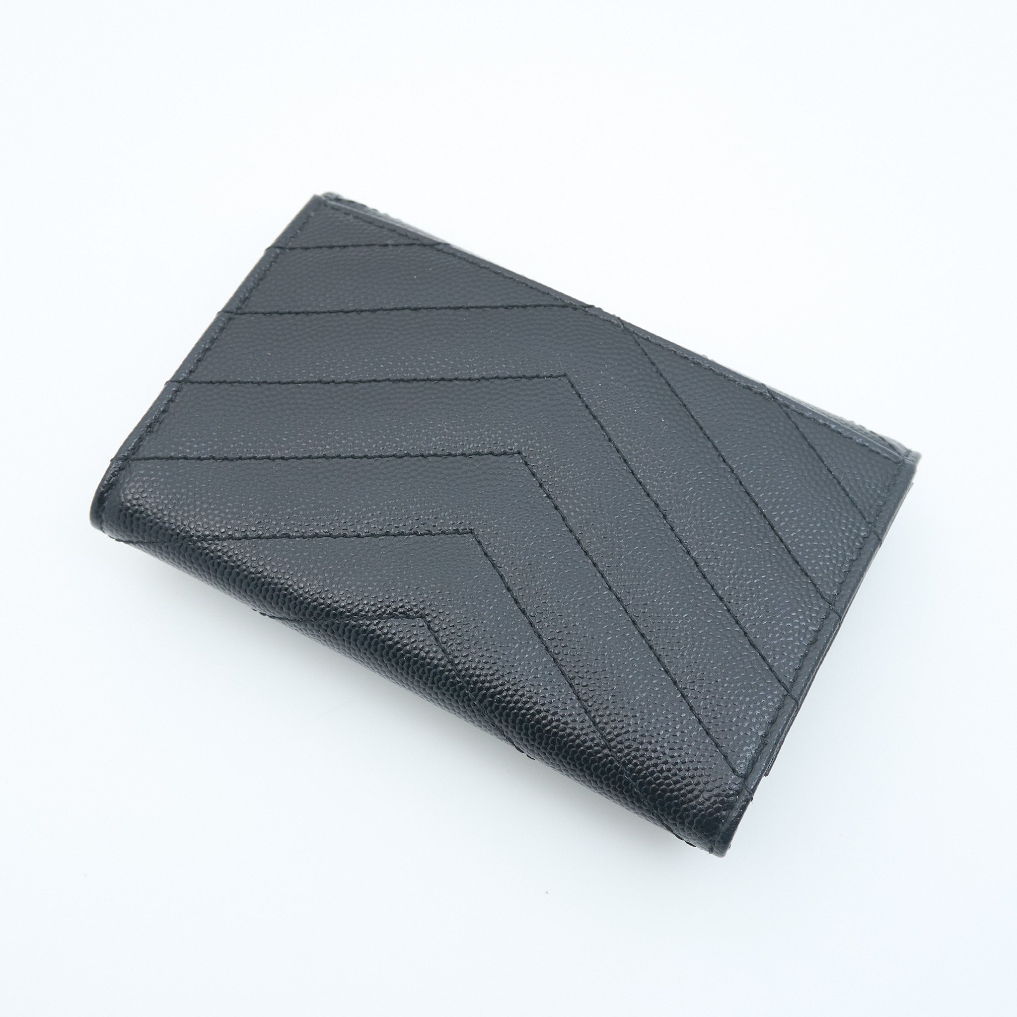 Saint Laurent Cassandre Matelasse Small Wallet In Black