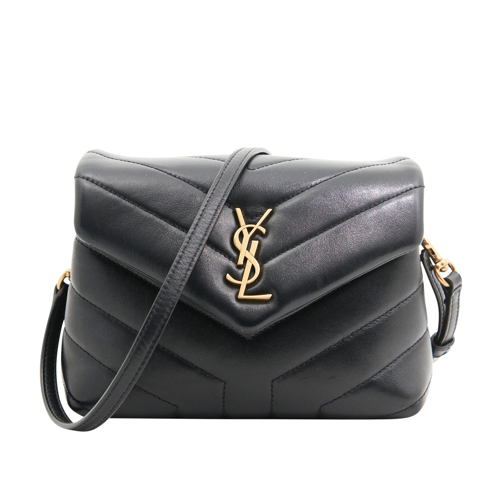 Saint Laurent Leather Toy Lou Lou in Black GHW