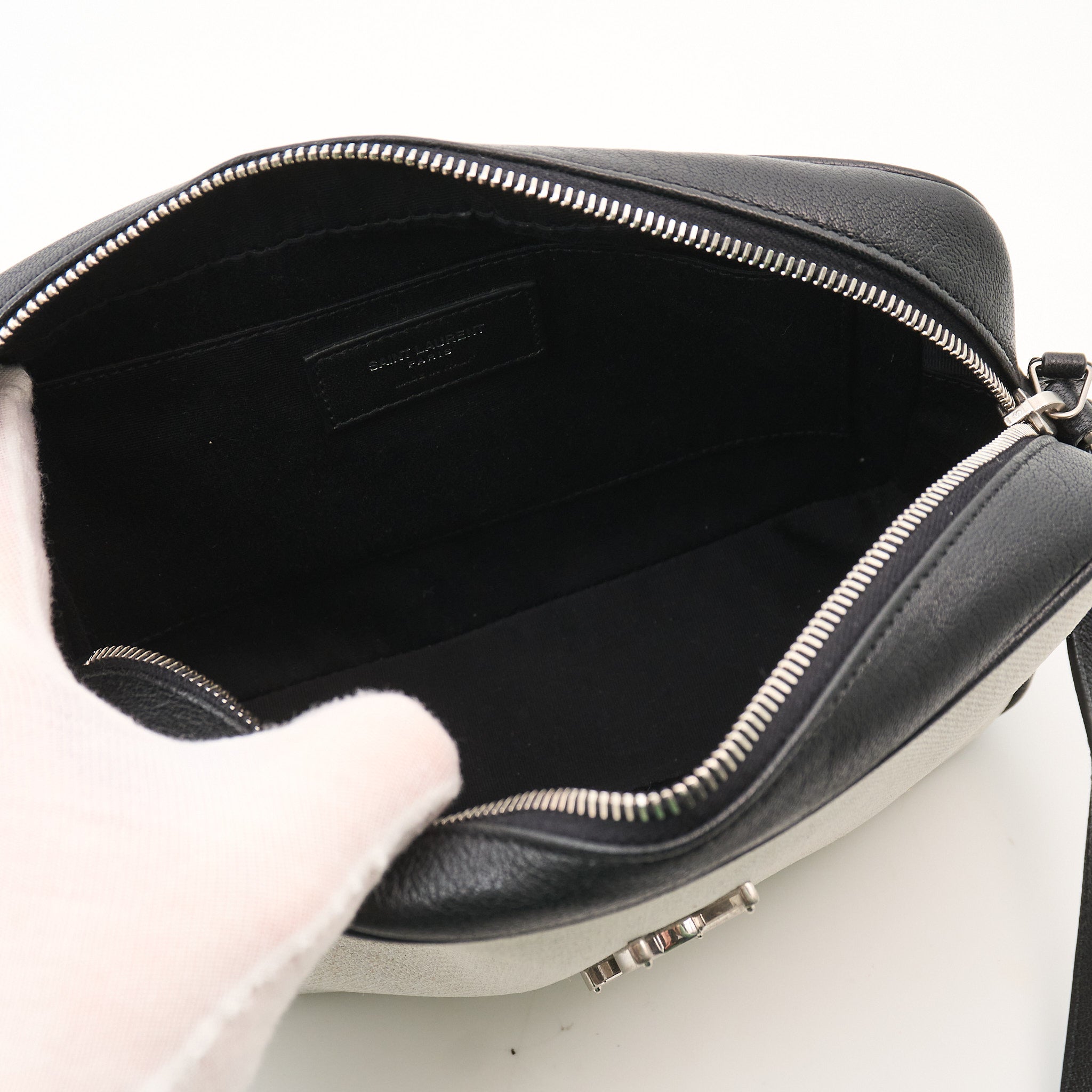 Saint Laurent Linen Canvas Lou Camera Bag