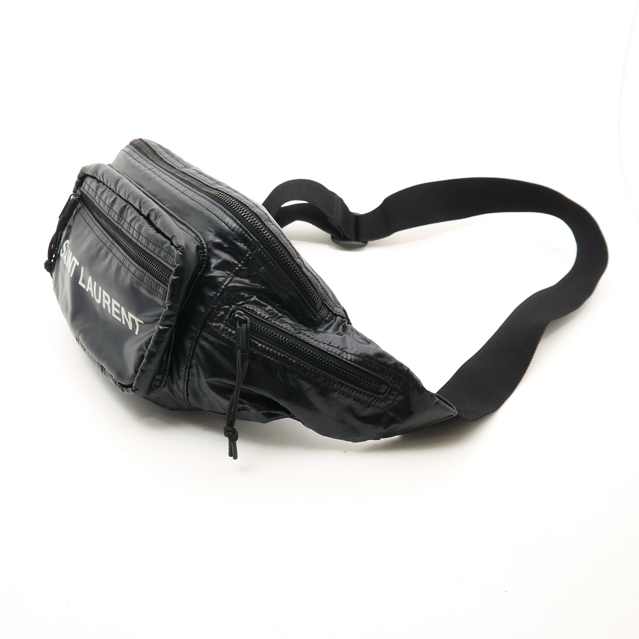 Saint Laurent Logo Nylon Black Bumbag