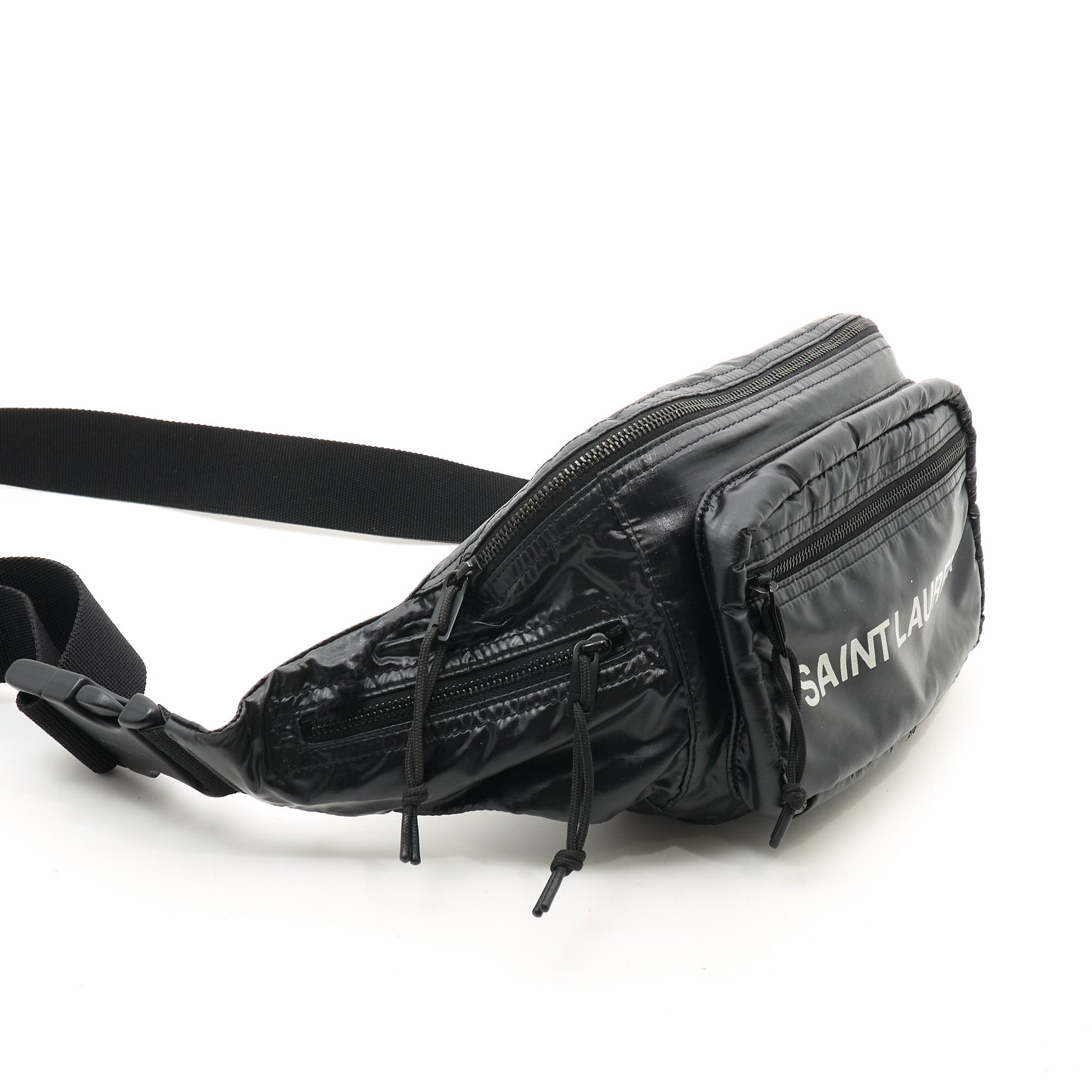 Saint Laurent Logo Nylon Black Bumbag