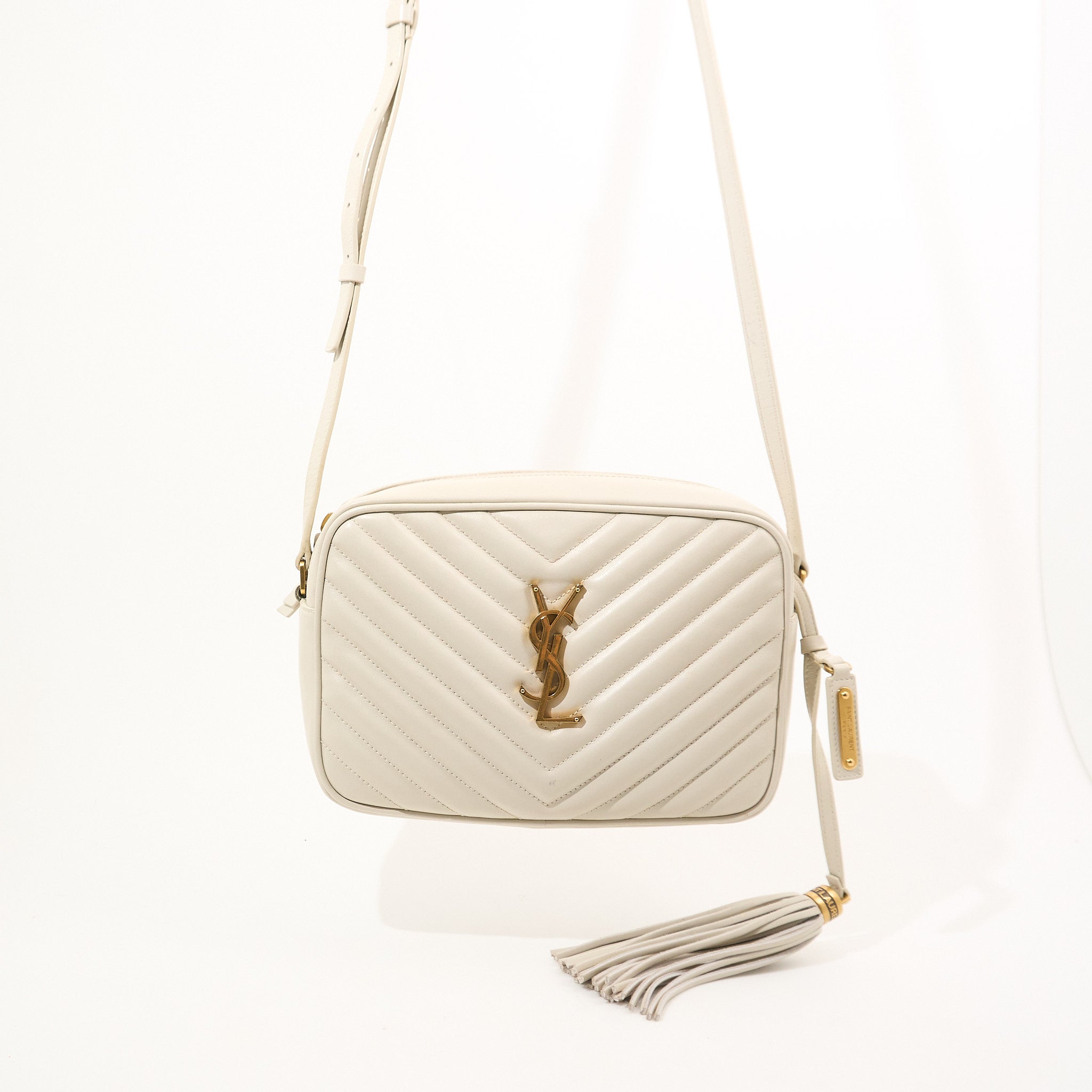 Saint Laurent Lou Camera Bag in Crema Soft