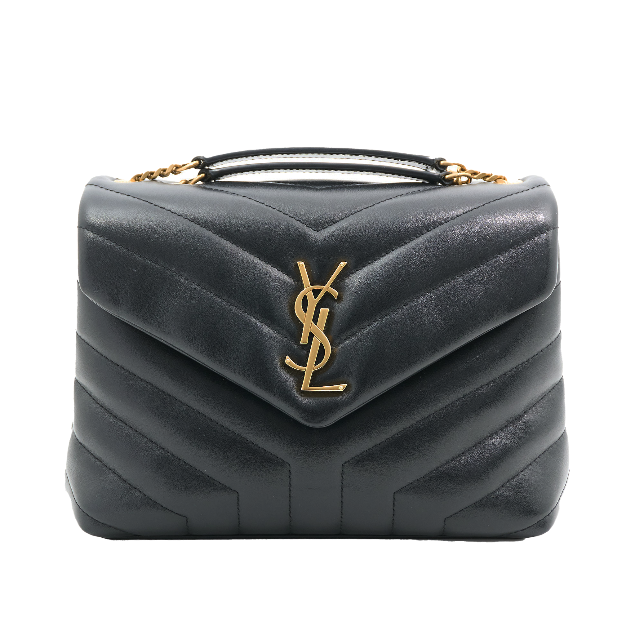 Saint Laurent Lou Lou Small Black Leather Bag